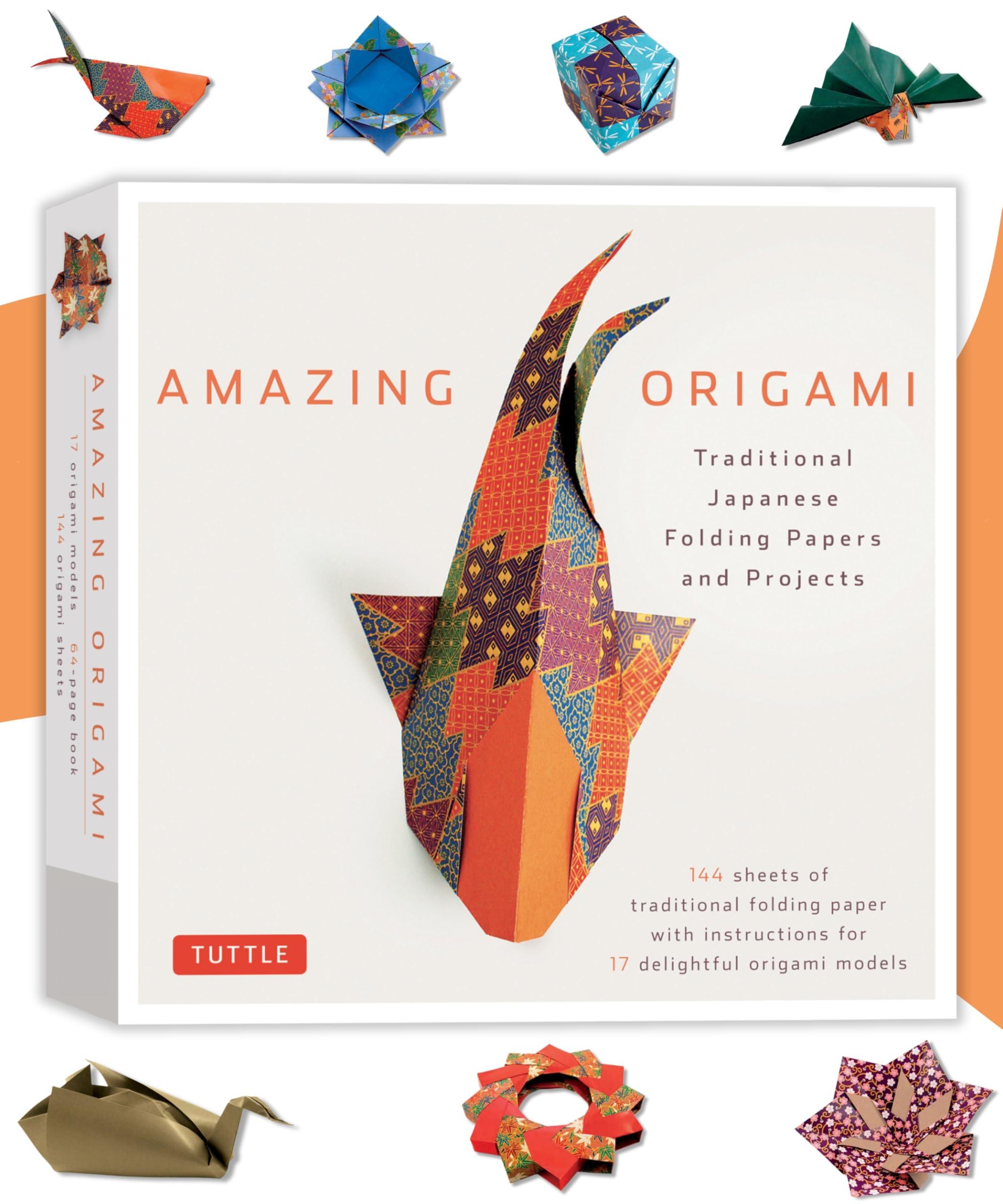 Amazing Origami Kit: Traditional Japanese Folding Papers and Projects [144 Origami Papers with Book, 17 Projects] - Image 4
