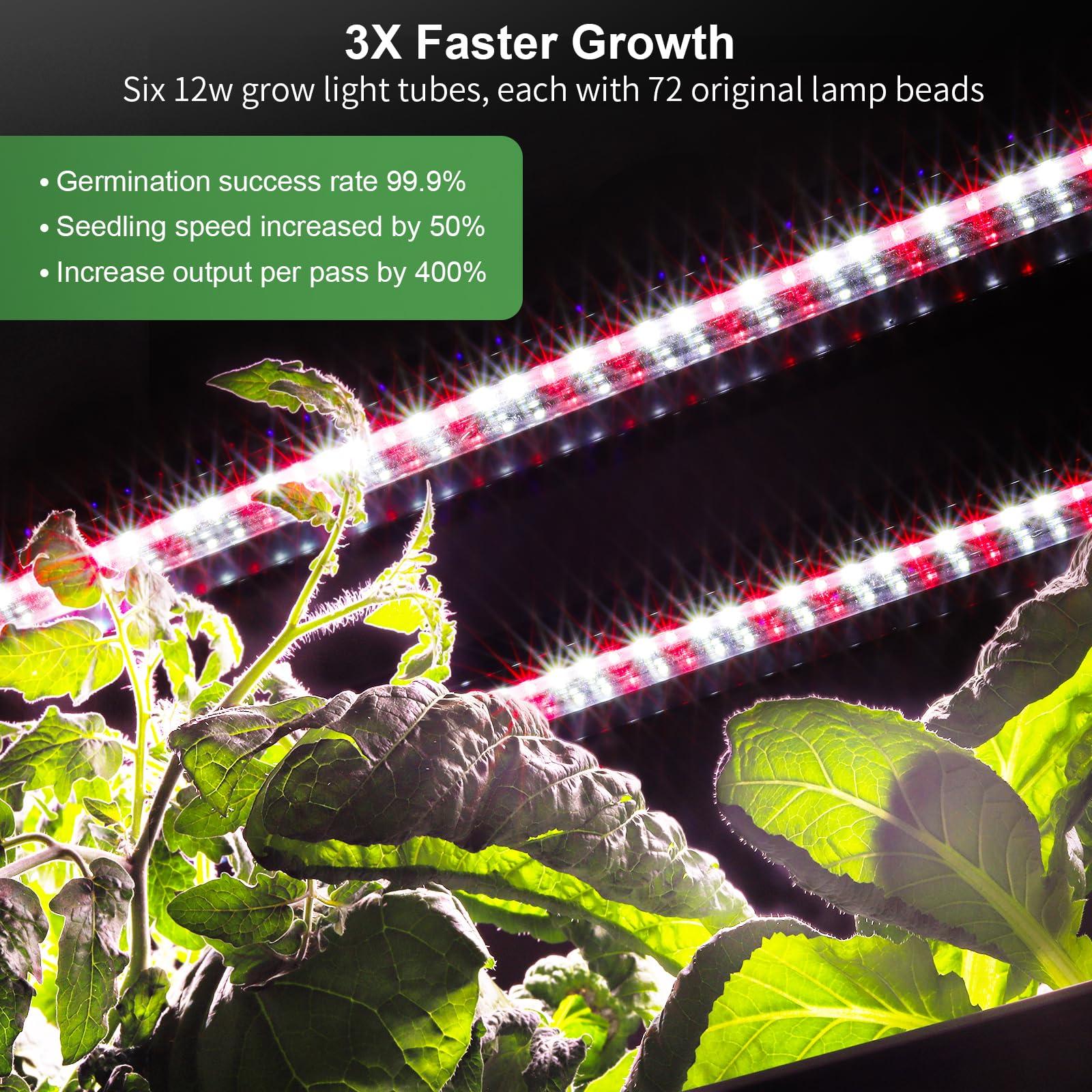 Growell Hydroponics Growing System Kit, 90 Pods Vertical Indoor Garden with LED Grow Light, Auto Circulating Water System & WiFi Smart Plug, Indoor Gardening System for Vegetable Fruit Herb - Image 4