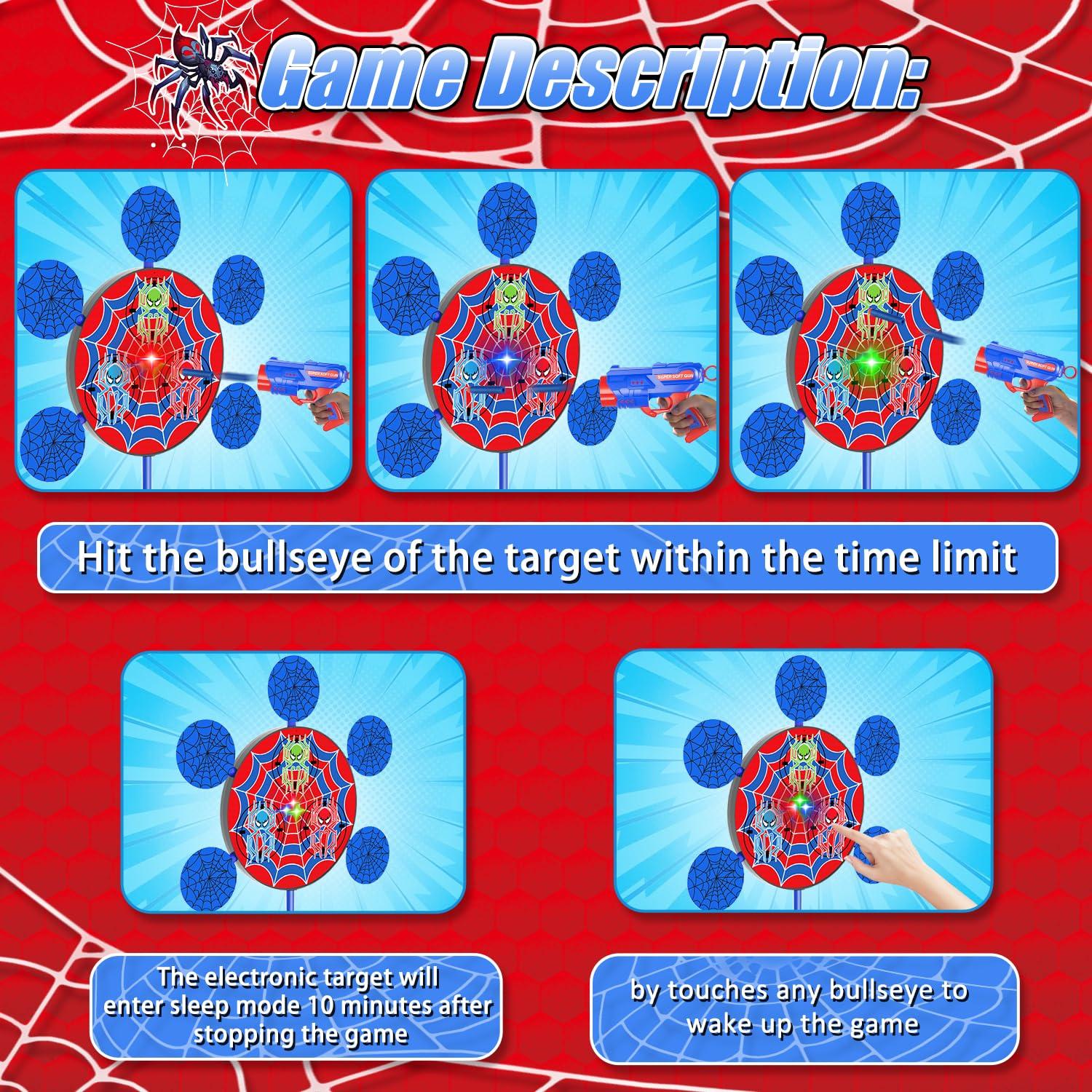 Shooting Games Toys for Nerf Gun Party, Shooting Targets with 2 Toy Guns 40 Foam Darts Kids Outdoor Indoor Toys for Birthday Easter Xmas Gifts for 4 5 6 7 8 9 10+ Year Old Boys Kids - Image 4
