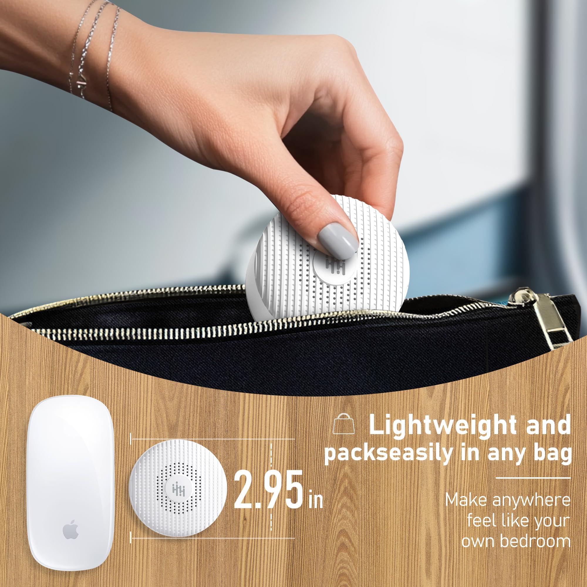 Portable Sound Machine & Night Light, White Noise Sound Machine for Baby & Adults with 12 Selected Sounds - Rechargeable, Memory Function, Timer - Sleep Soother, Home & Travel, White - Image 5