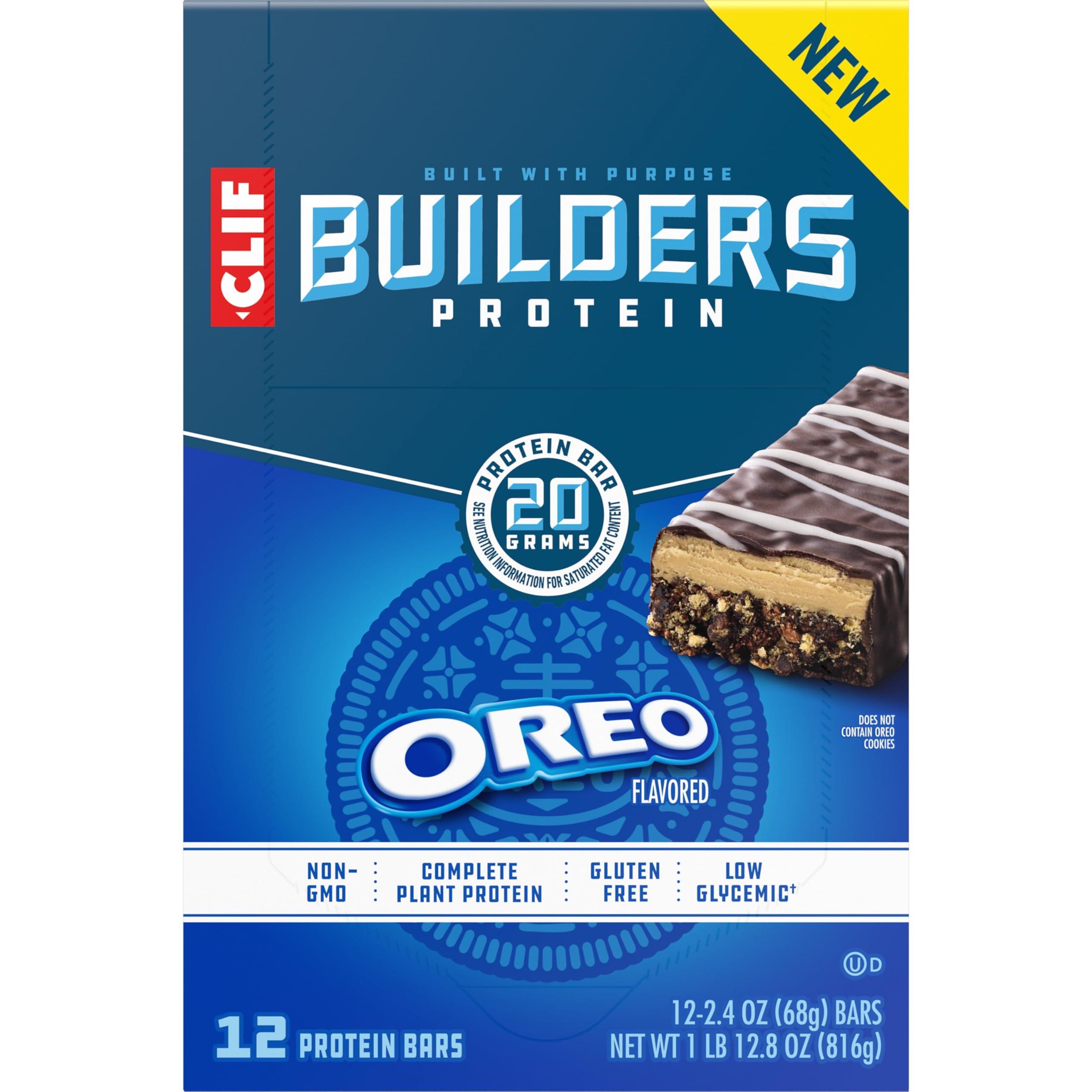CLIF BUILDERS Protein Bars - OREO-Flavored - 20g Plant Based Protein - Gluten Free - Non-GMO - Low Glycemic - No Artificial Sweeteners - 2.4 oz. (12 Pack) - Image 9