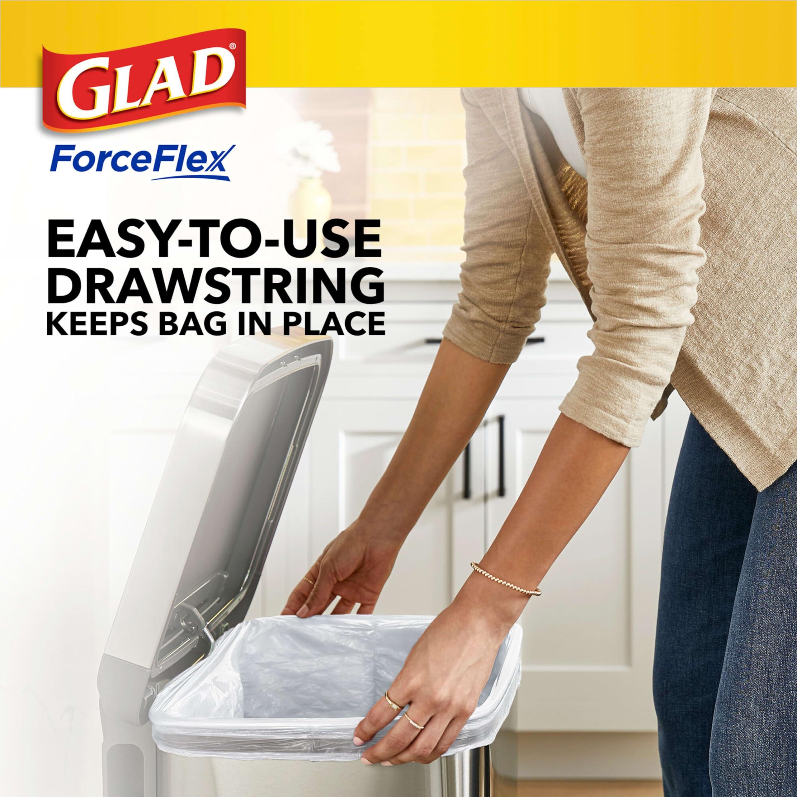 Glad ForceFlex Tall Kitchen Trash Bags, 13 Gal, Pine-Sol Original Scent, 110 Ct, Pack May Vary - Image 5