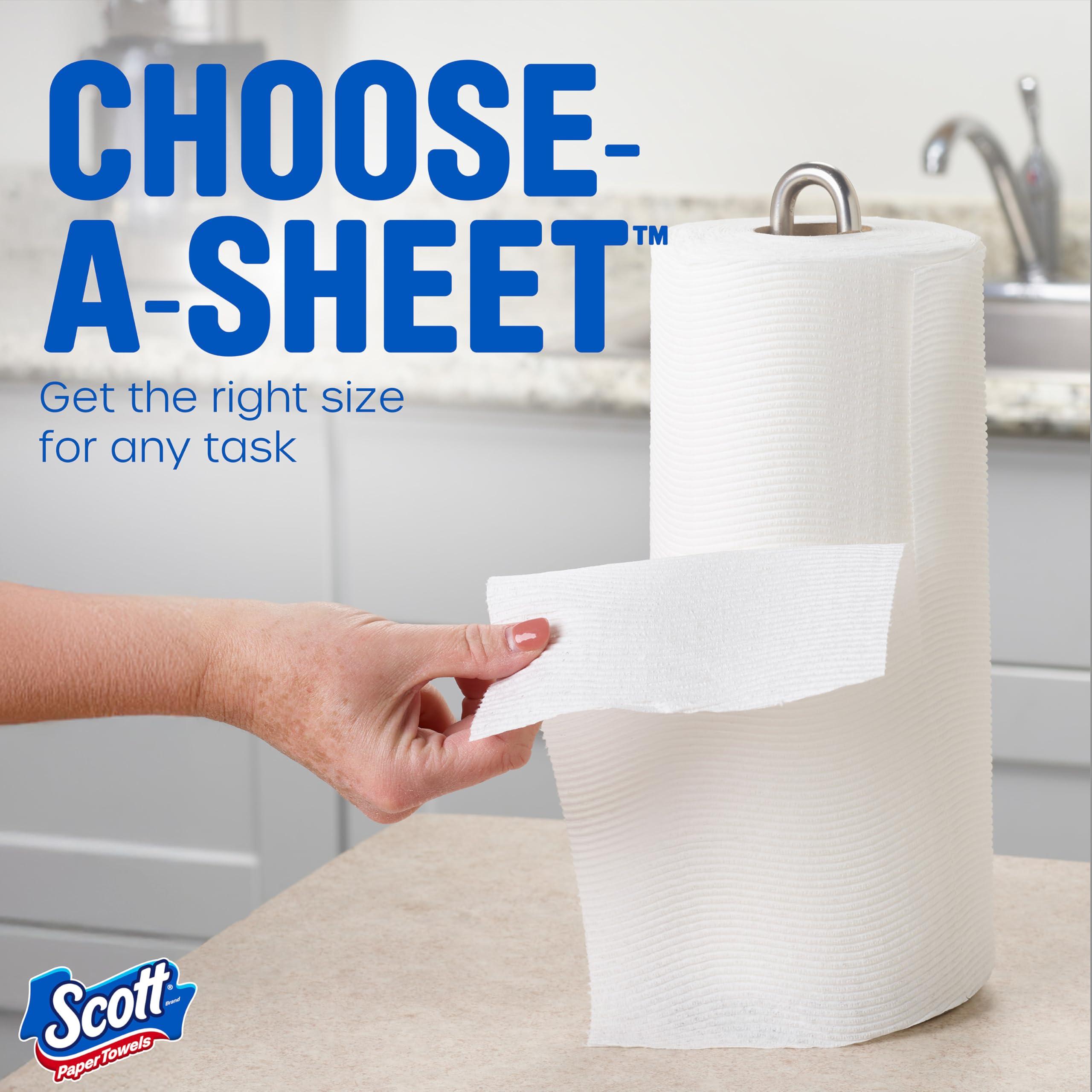 Scott Paper Towels, Choose-A-Sheet, 6 Double Rolls = 12 Regular Rolls (100 Sheets Per Roll) - Image 8