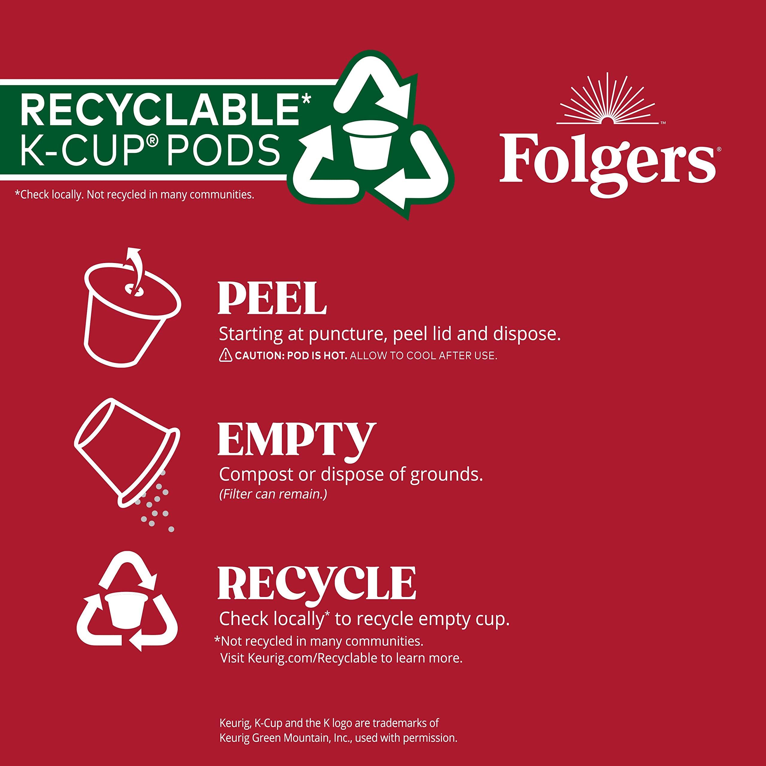 Folgers Classic Roast Medium Roast Coffee, 72 Keurig K-Cup Pods - Image 4