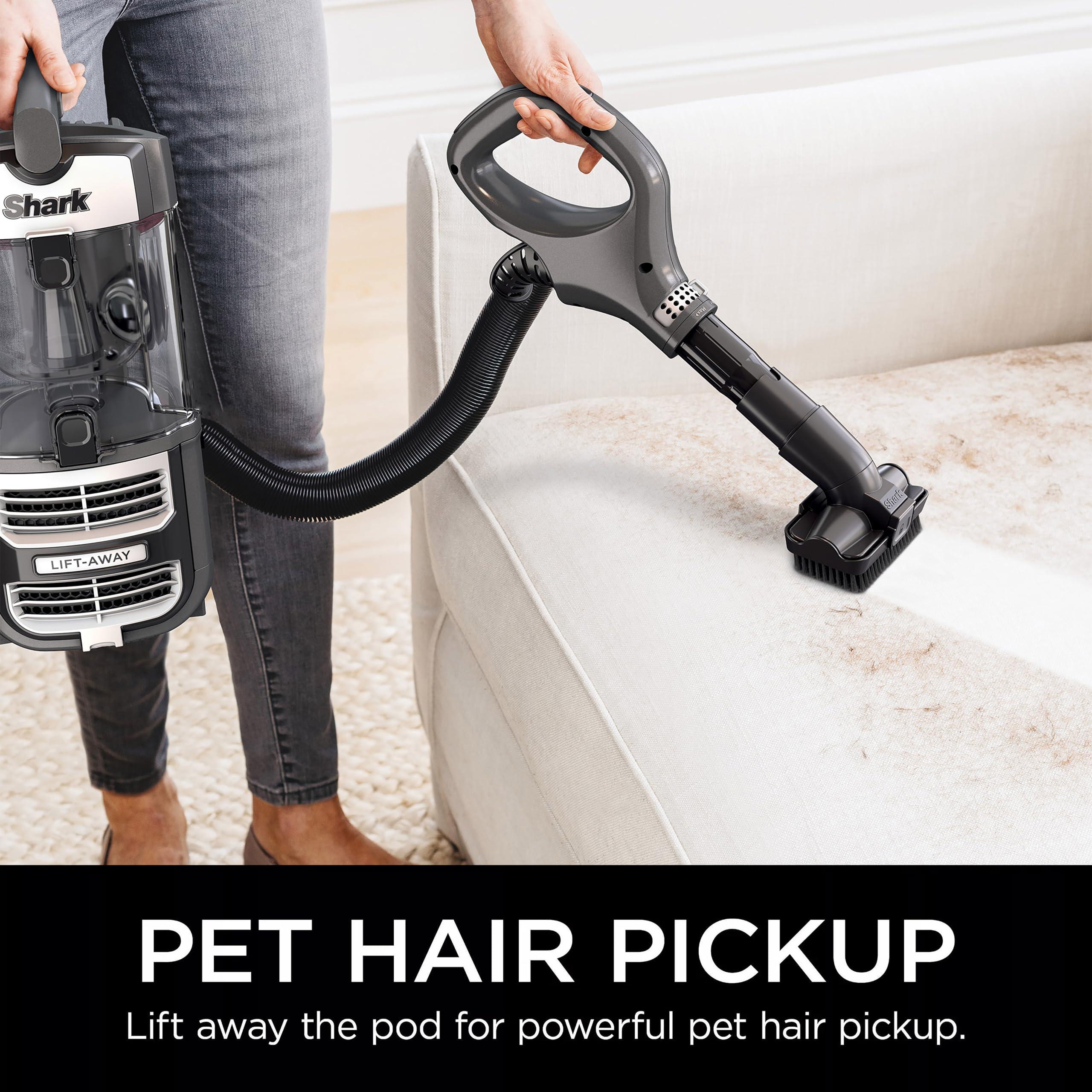 Shark UV730 Navigator Lift-Away Upright Vacuum, PowerFins HairPro Self-Cleaning Brushroll, HEPA Filter with Anti-Allergen Technology, LED Headlights, Swivel Steering, Gray (Renewed) - Image 6