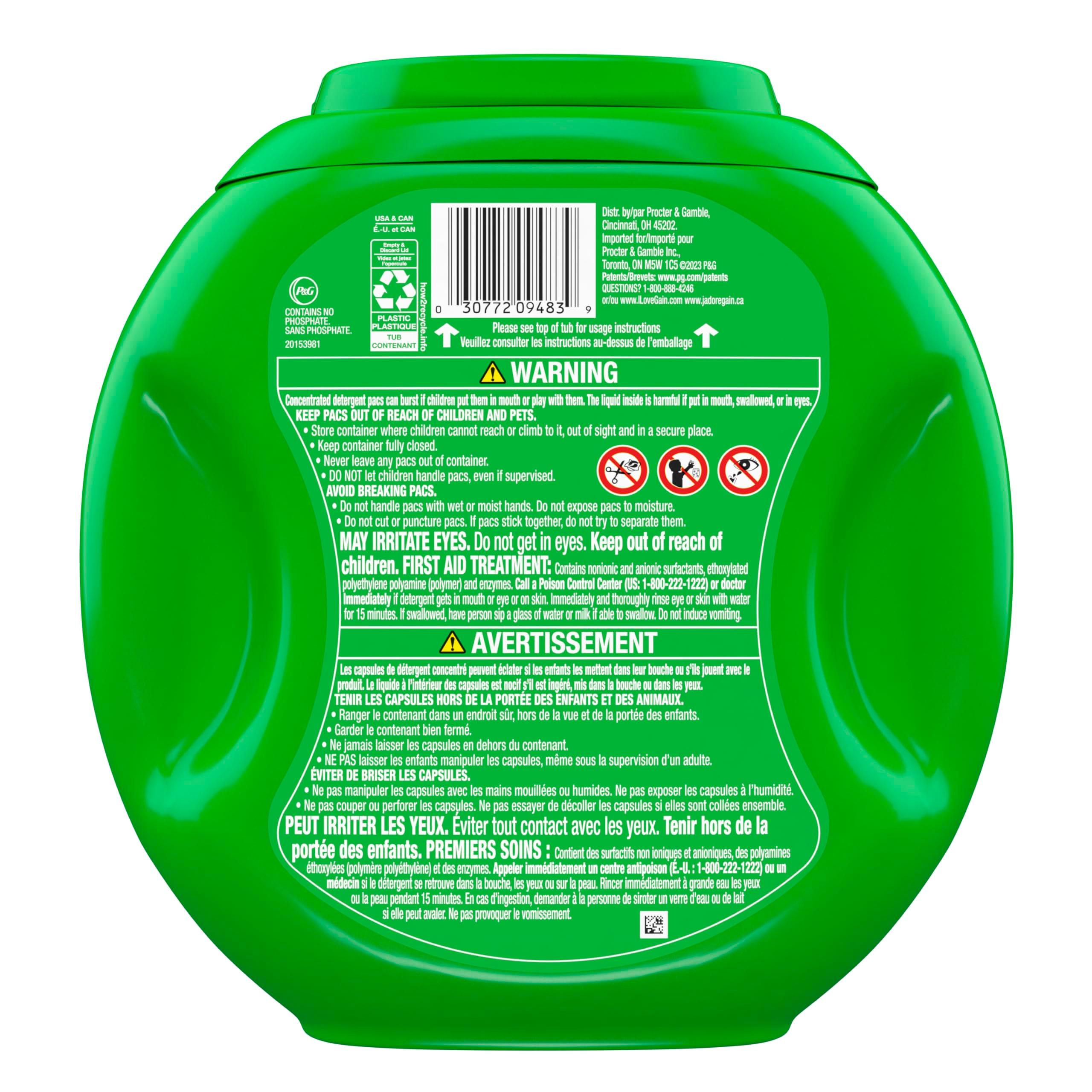 Gain flings Ultra Oxi Laundry Detergent Pacs 3-in-1 HE Compatible, Waterfall Delight Scent, 76 Count - Image 2