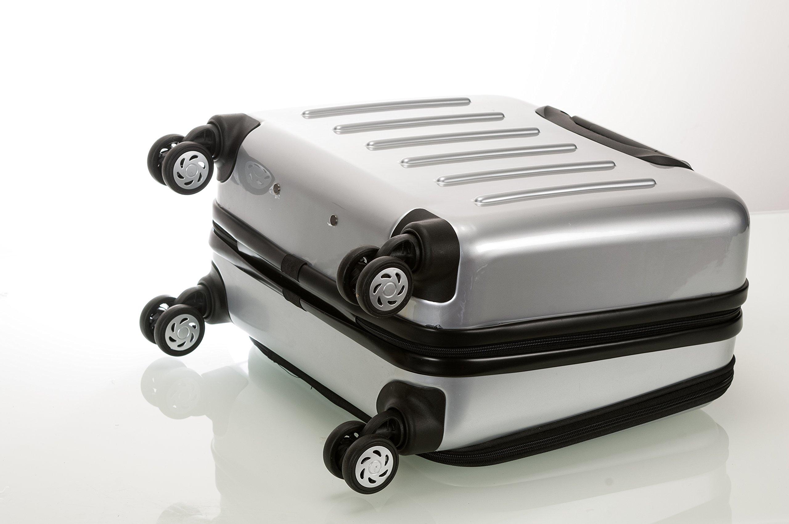 Rockland Revolution Hardside Rolling Computer Case, Silver, Carry-On 17-Inch - Image 10