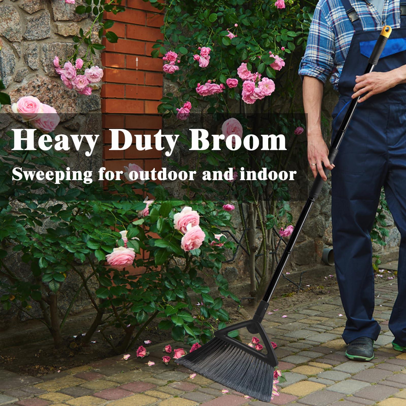 PUTNATRUE Outdoor Angle Broom Indoor,Upgraded Heavy Duty Commercial Brooms,Black Broom for Sweeping House,Restaurant,Kitchen,Garage,Courtyard - Image 8