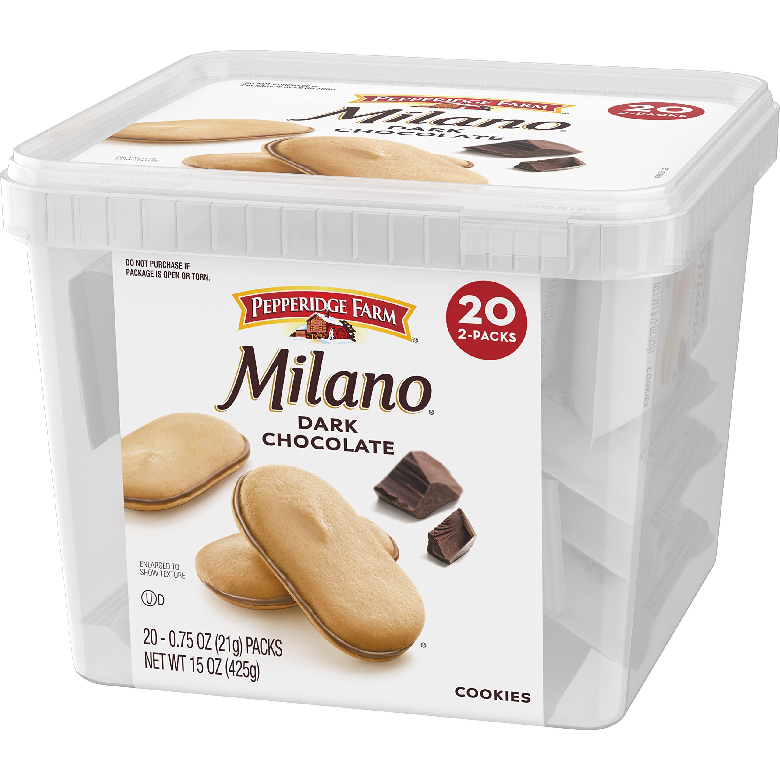 Pepperidge Farm Milano Cookies, Dark Chocolate, 20 Packs, 2 Cookies per Pack - Image 7
