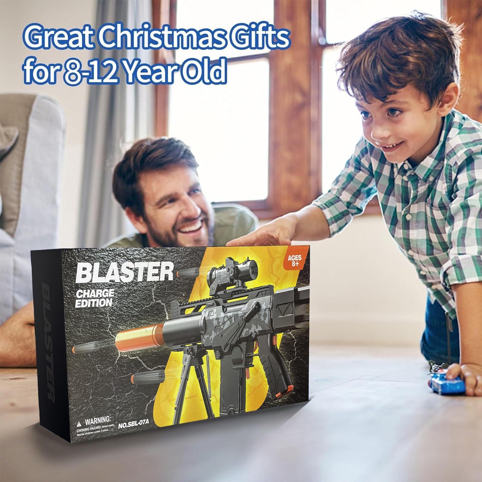 Toy Gun Automatic Sniper Rifle Bullets -Electric Toy Foam Blaster with 200 Darts, 2 Magazines and Grip, Toys for 8-12 Year Old Boys Adults, Birthday Xmas Gift for Kids Age 8+ - Image 7
