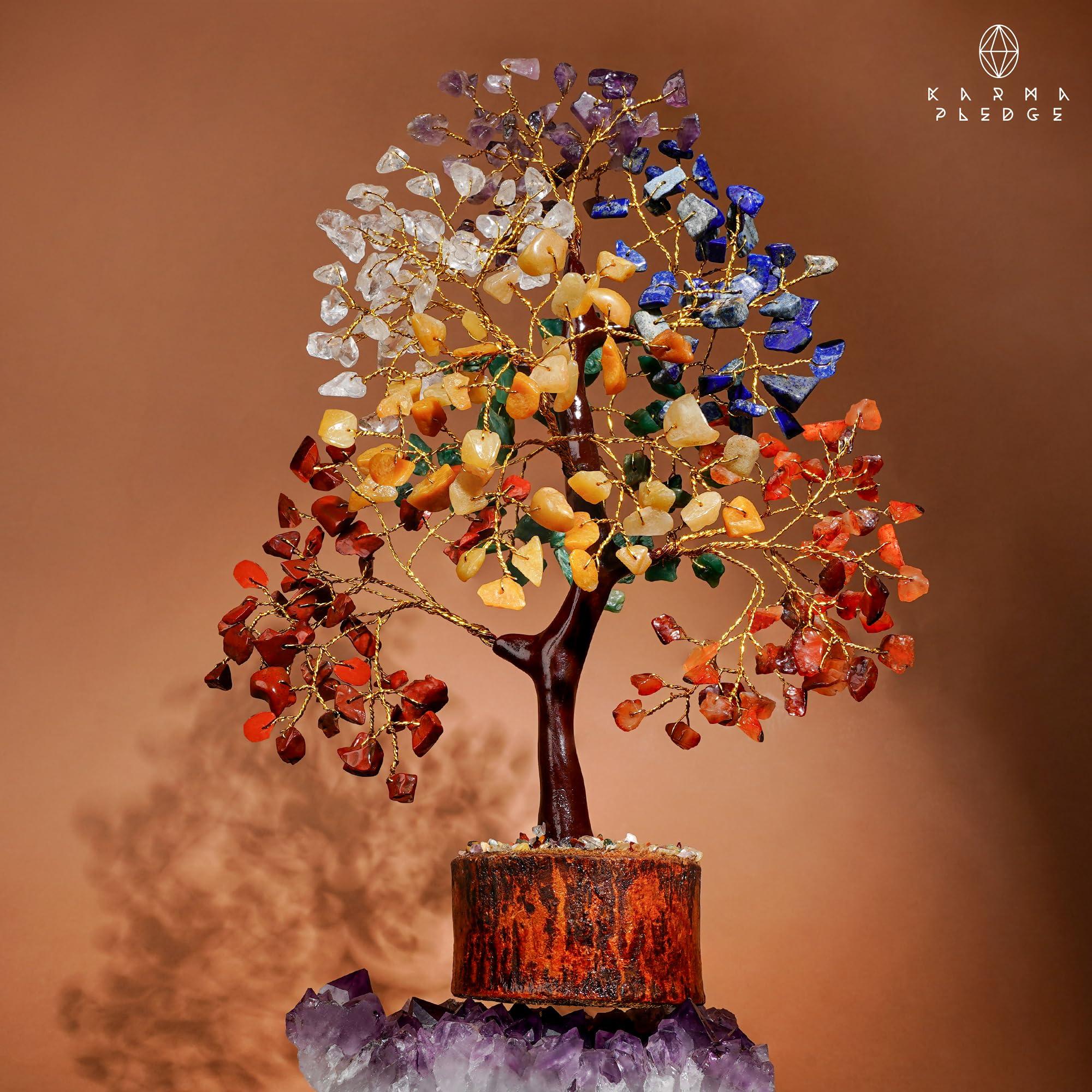 Crystal Tree of Life 7 Chakra Healing Crystal Trees for Home Decor, Office Desk Decor, Living Room Decor, Handmade Bonsai Trees for Positive Energy, Money, Good Luck Birthday Gifts for Women, Mom - Image 7