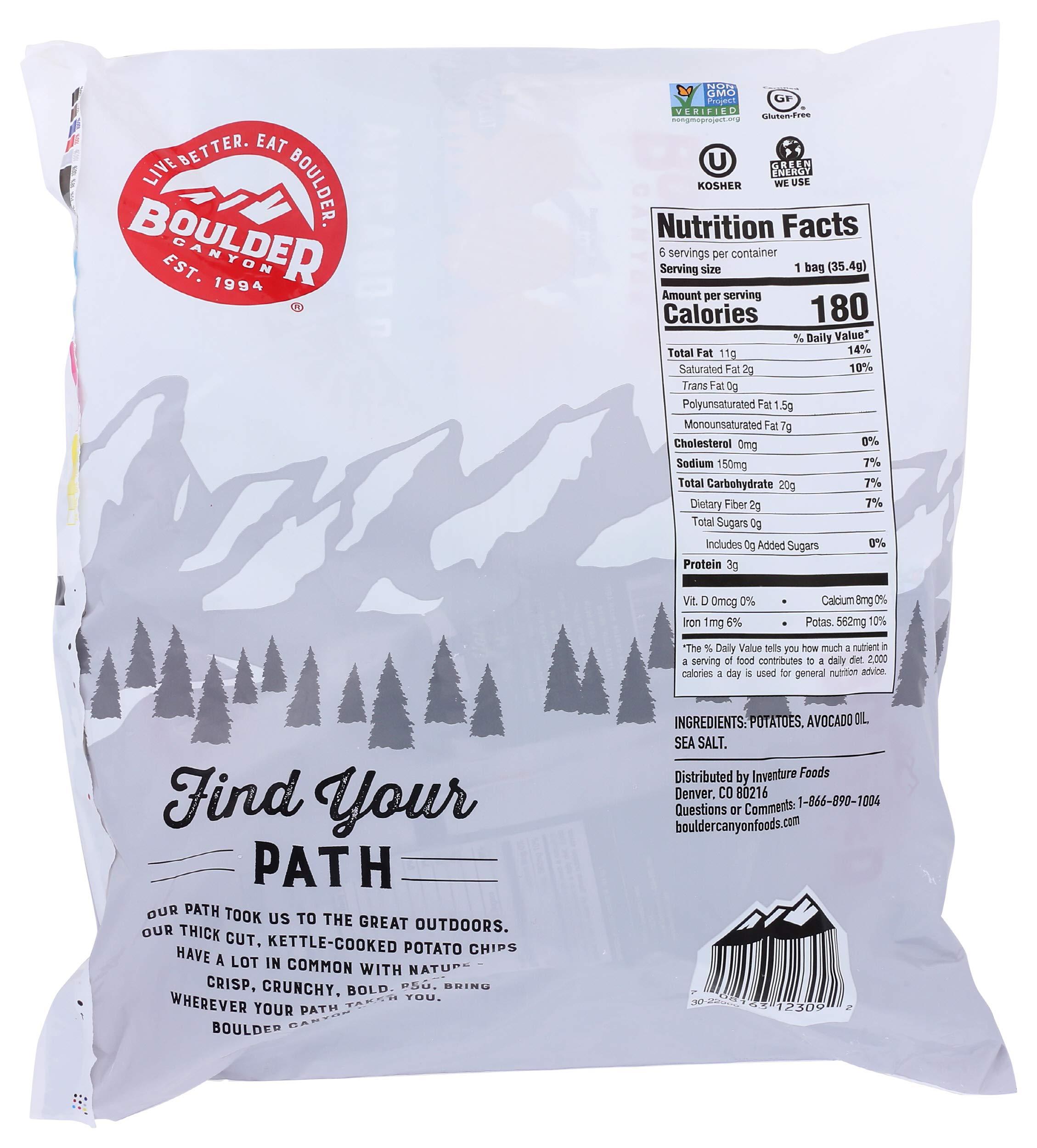 Boulder Canyon Avocado Oil Sea Salt Potato Chips 6 Count, 1.25 OZ - Image 2