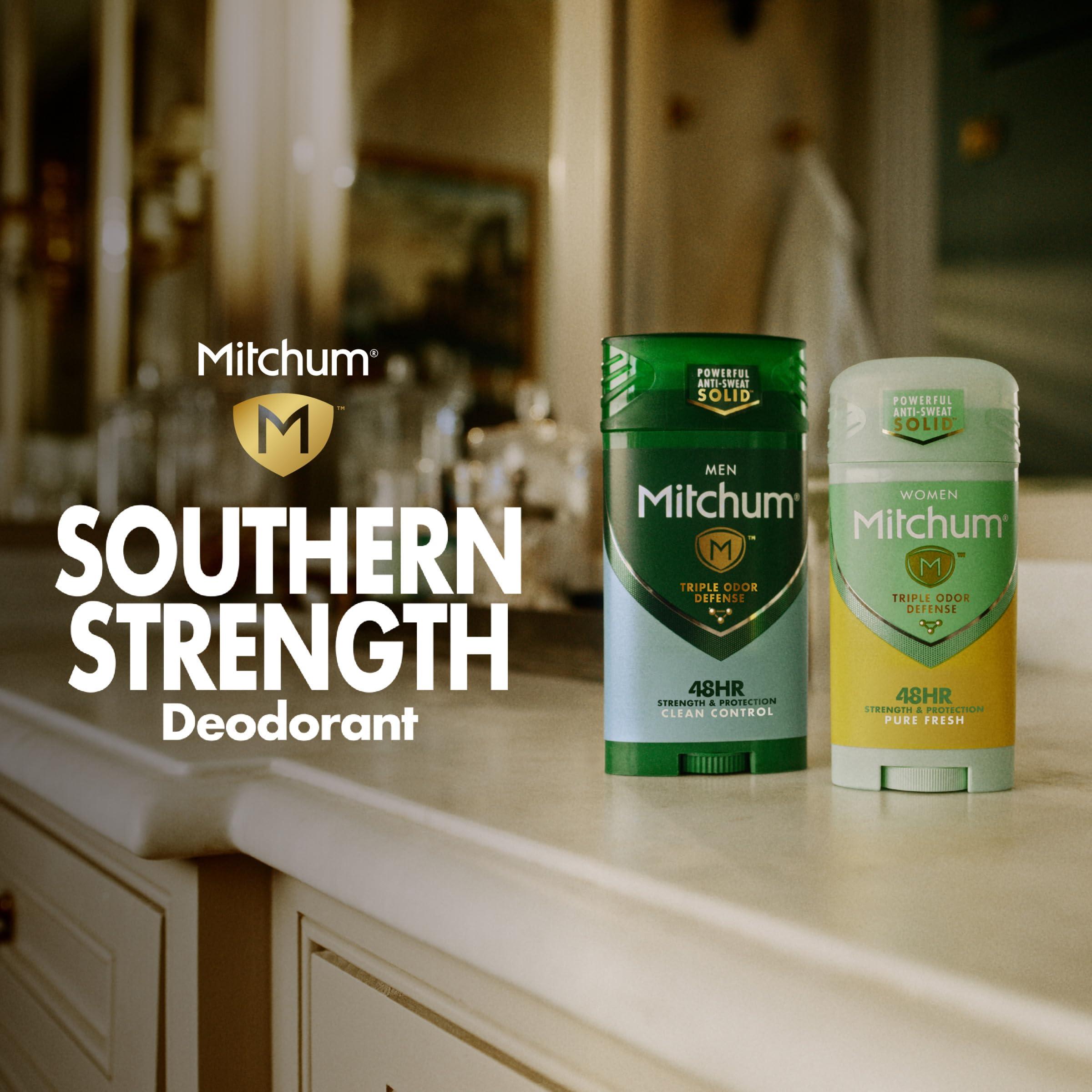 Mitchum Men's Deodorant, Antiperspirant Stick, Triple Odor Defense Invisible Solid, 48 Hr Protection, Dermatologist Tested, Clean Control, 2.7 Oz - Image 2