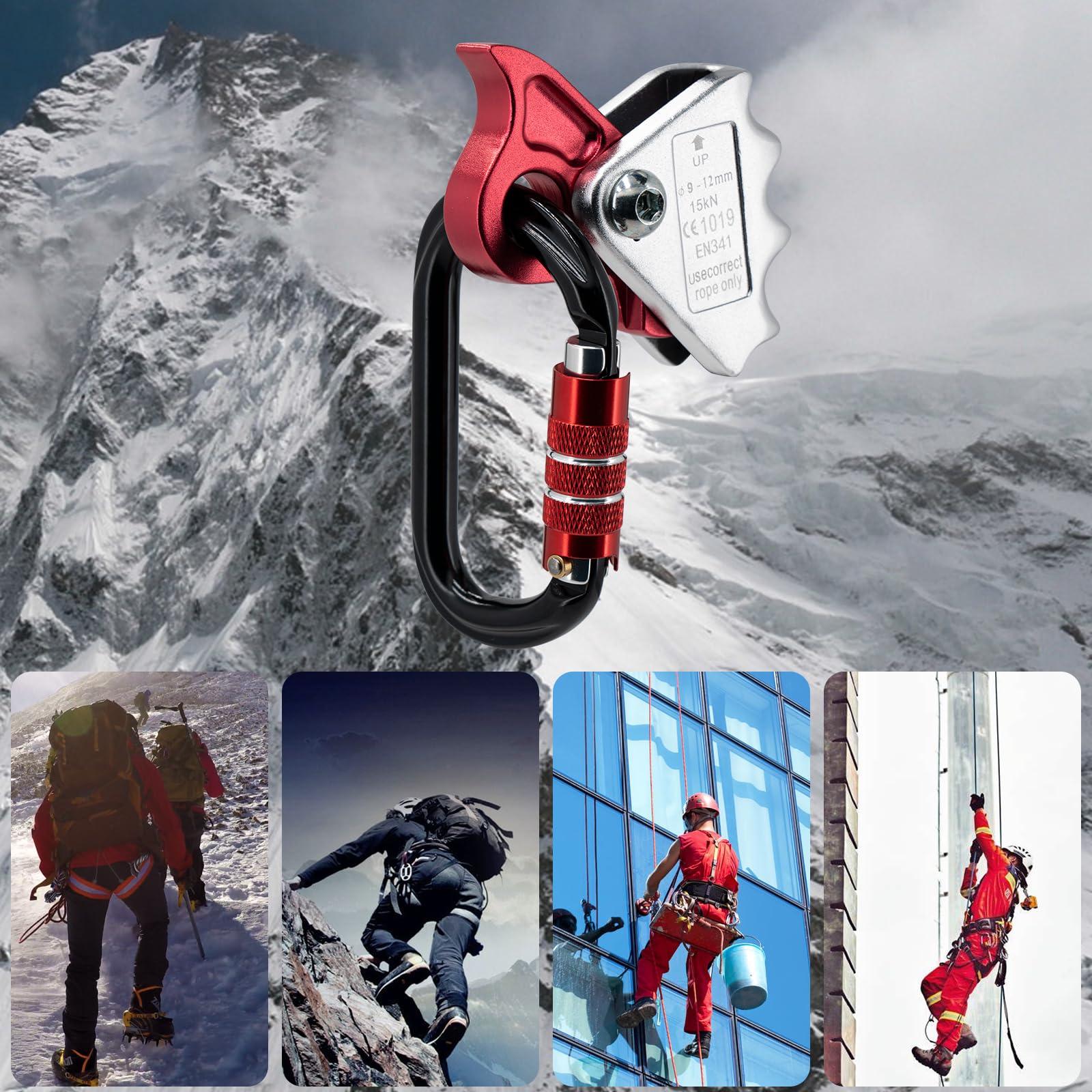 Rope Grab with 15KN Quick Lock Rock Climbing Fall Protection Outward Bound Training Protection Fire Rescue Power Engineering Riser - Image 8