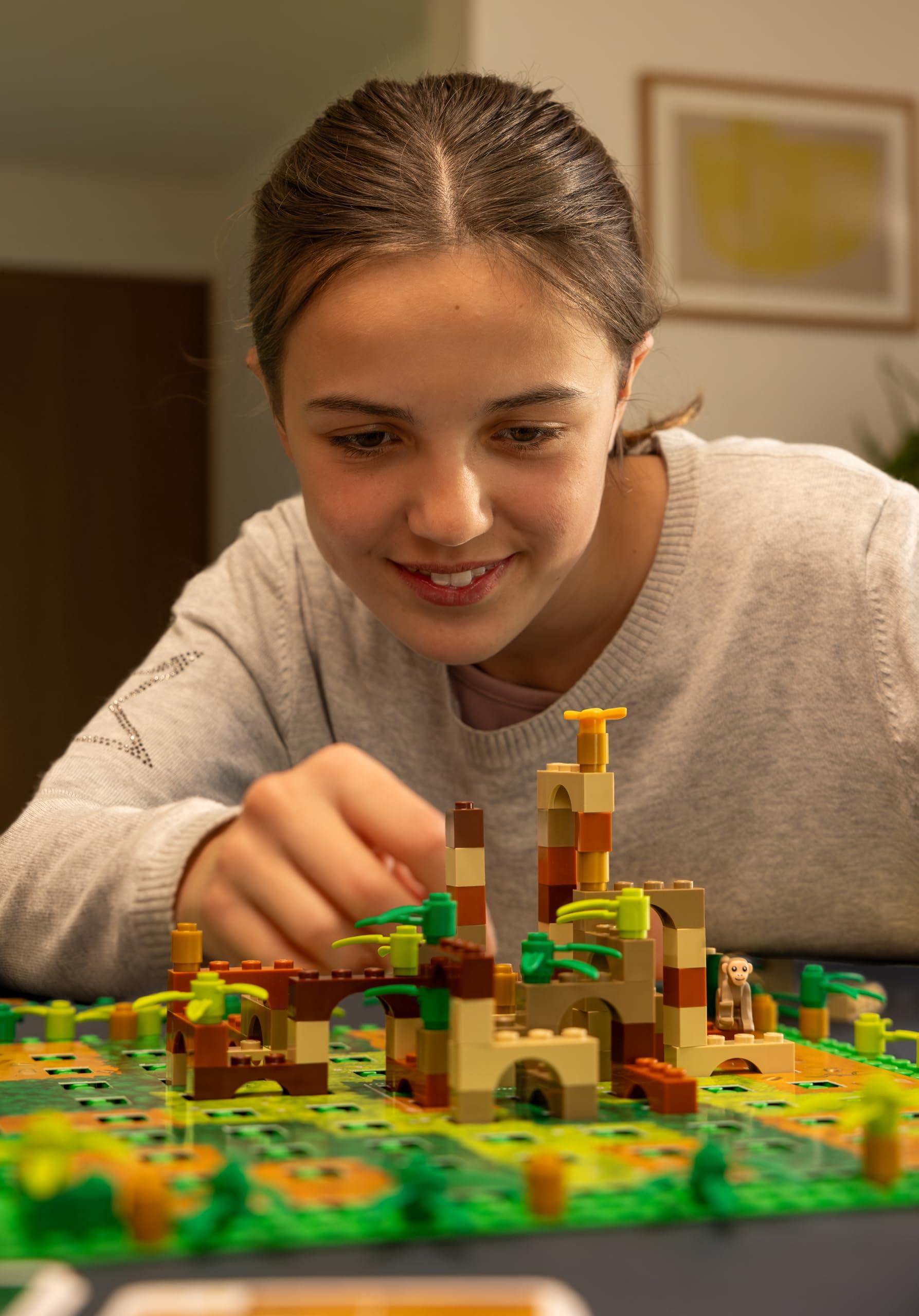 Monkey Palace: A Lego Board Game - Build Your Way to Victory Brick by Brick! Fun Family Brick-Building Game for Kids & Adults, Ages 10+, 2-4 Players, 45 Minute Playtime, Made by Bezzerwizzer - Image 2