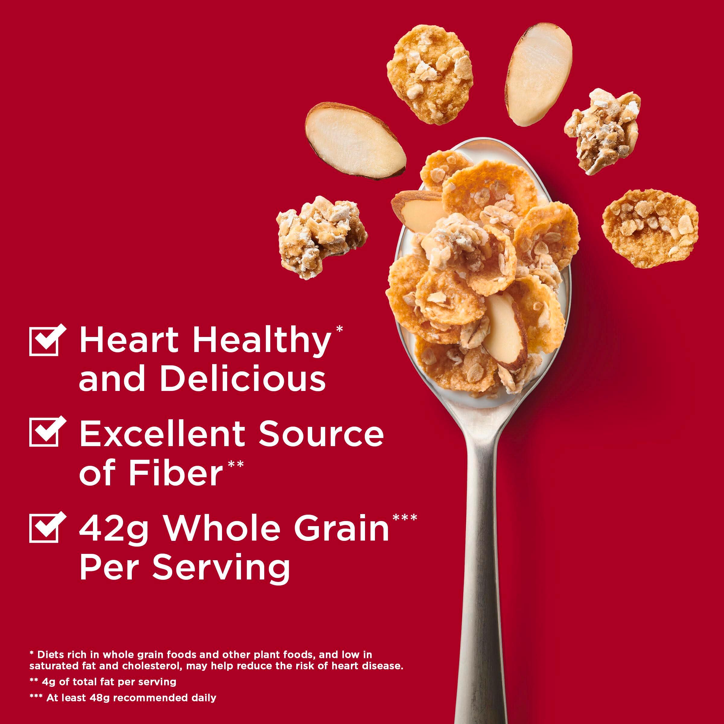 Oatmeal Crisp Heart Healthy Cereal, High Fiber Cereal Made with Whole Grain, 19.7 oz - Image 7