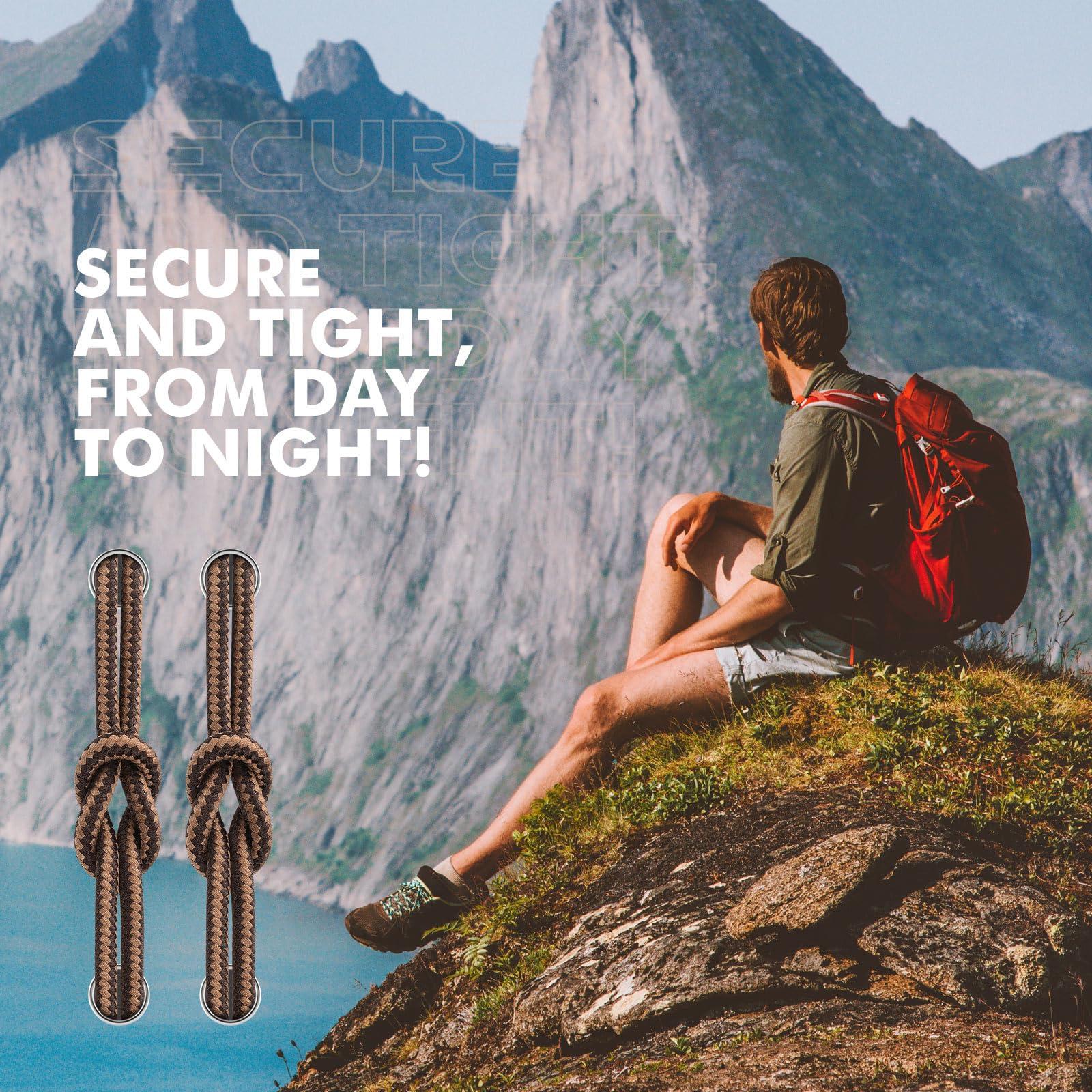 Stepace Round Shoelaces [2 Pairs] Heavy Duty Boot Shoe Laces for Hiking Work Boots - Image 7