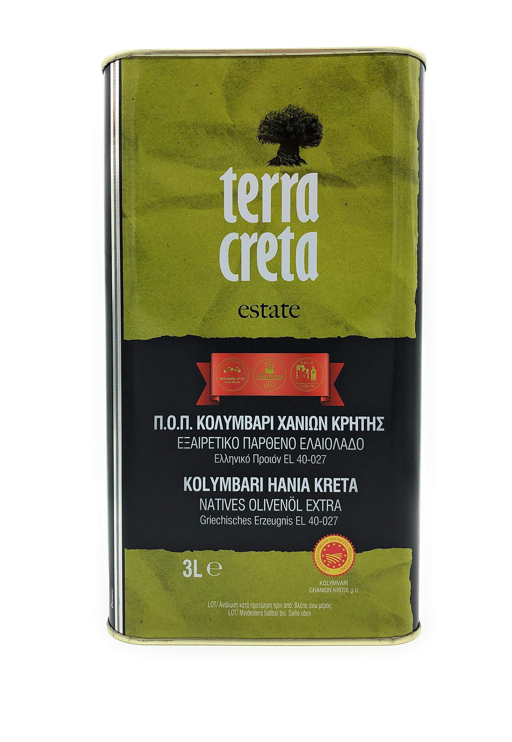 Terra Creta | Award Winning | Kolymvari Estates | 100% Pure Greek Olive Oil | Cold Extracted | Protective Designation of Origin | 3Ltr - (101.4 fl.oz) Tin - Image 3