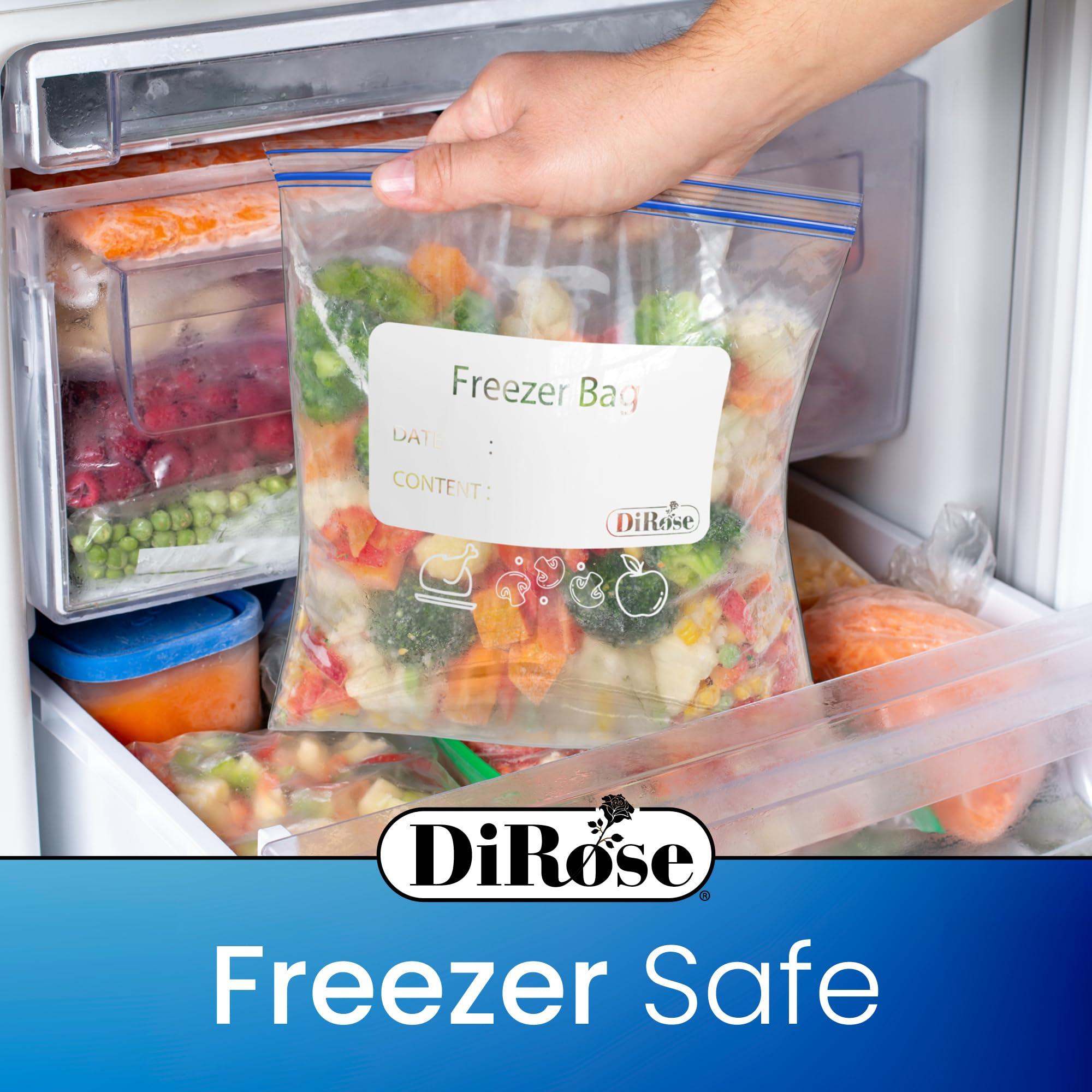 DiRose Reclosable Freezer Bags - 1 Gallon Size (200 Pack) | Double Zipper, Airtight Seal, BPA-Free, Premium Thick Heavy-Duty Bags for Safe and Secure Food Storage - Image 6
