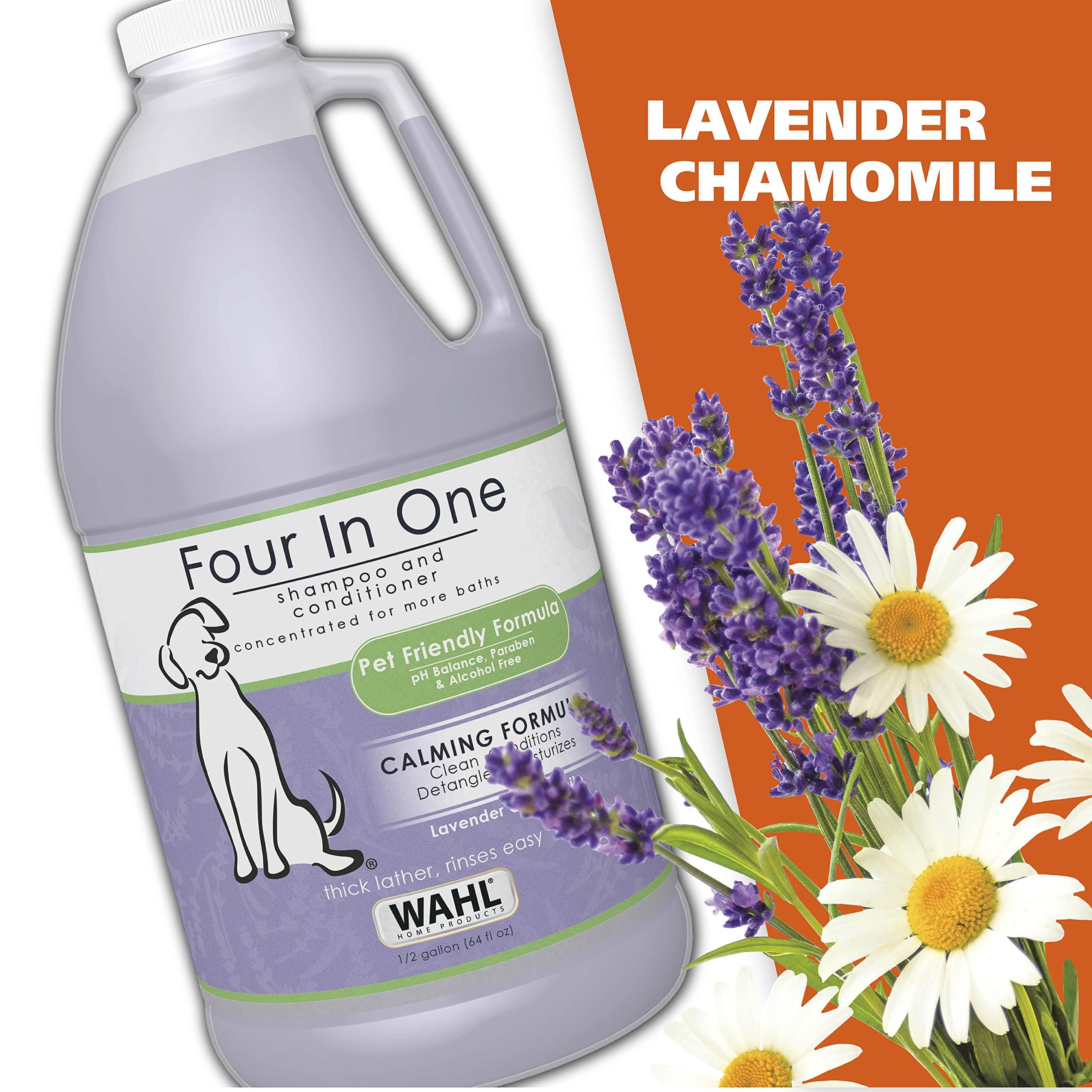 Wahl USA 4-in-1 Calming Pet Shampoo for Dogs – Cleans, Conditions, Detangles, & Moisturizes with Lavender Chamomile - Pet Friendly Formula – 64 Oz - Model 821000-050 - Image 5