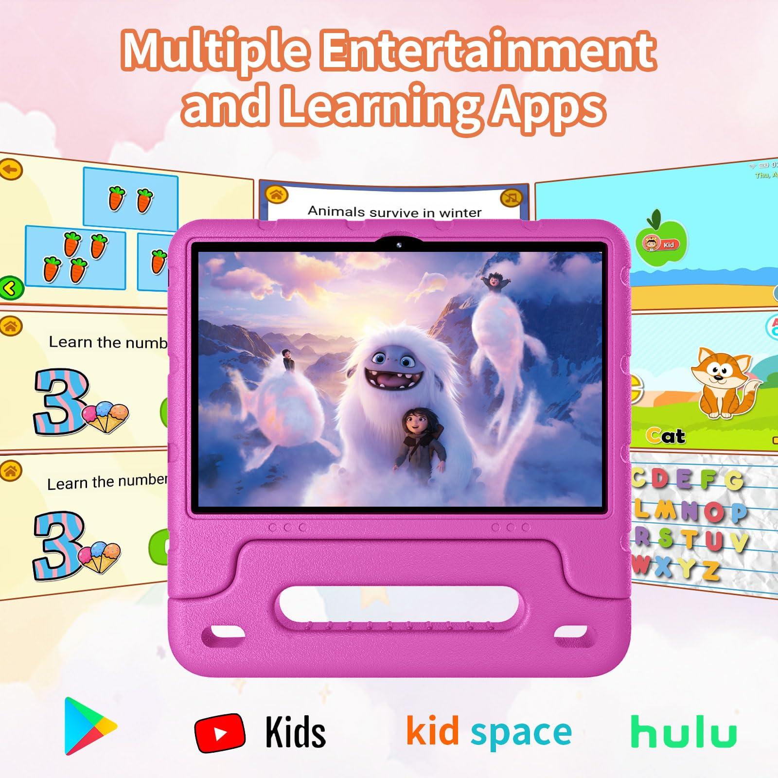 EDDBNi Kids Tablet Android 14 Tablet 10 inch Kids Tablets with Case Quad Core 64GB Dual Camera Parental Controls 2.4G WiFi Educational Tablets (Pink) - Image 6