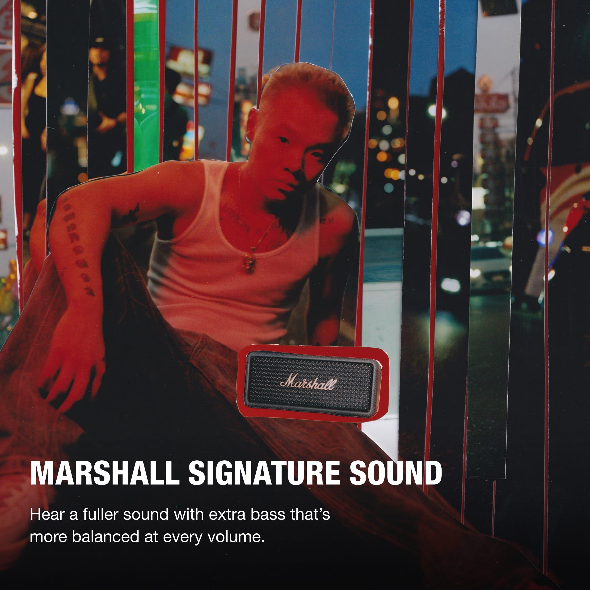 Marshall Emberton III Portable Bluetooth Speaker - Black & Brass - Image 2