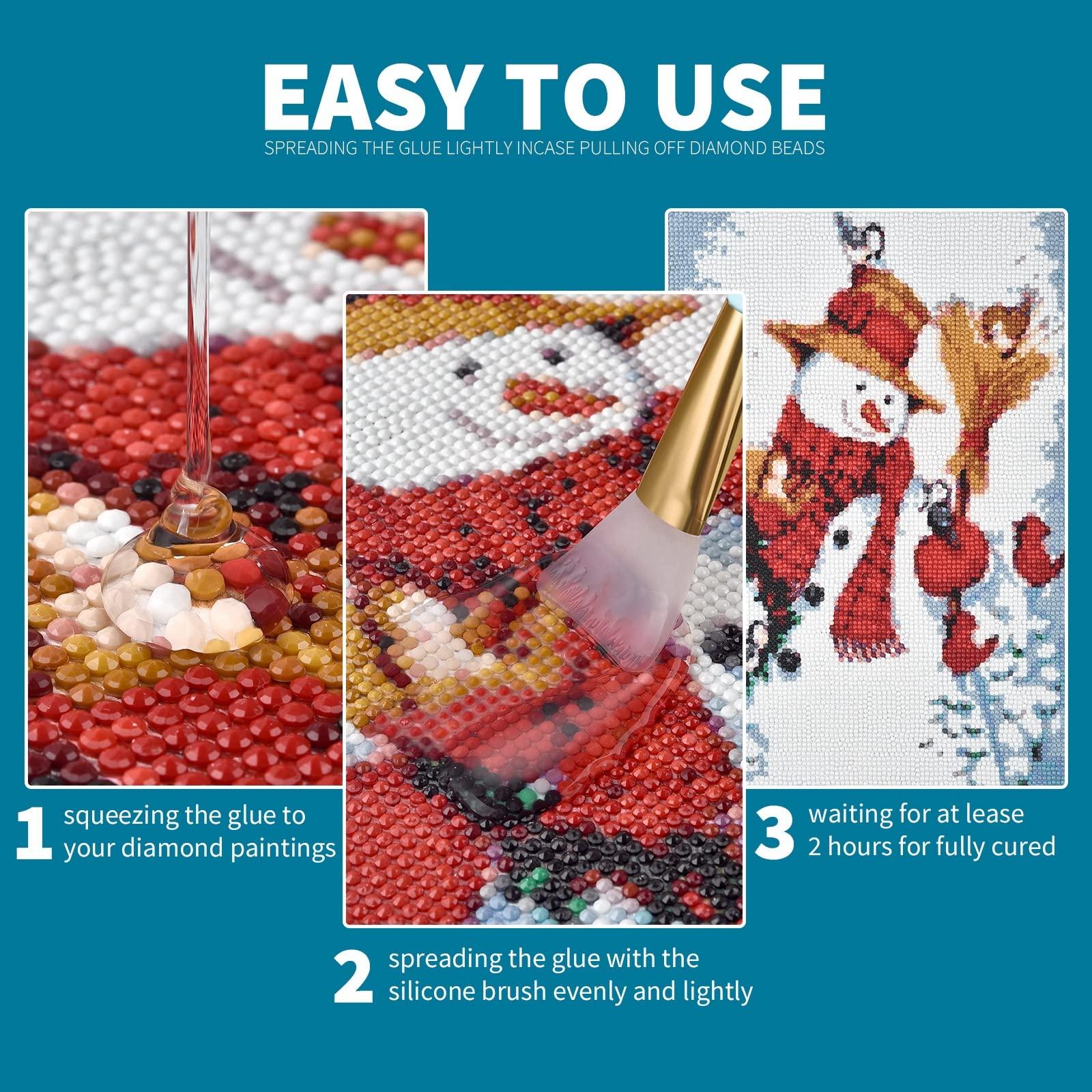 LANBEIDE Updated Diamond Painting Sealer 200ML with Silicone Brush, 5D Diamond Painting Glue Sealer Permanent Hold & Shine Effect Conserver for Jigsaw Puzzles (7 OZ) - Image 5