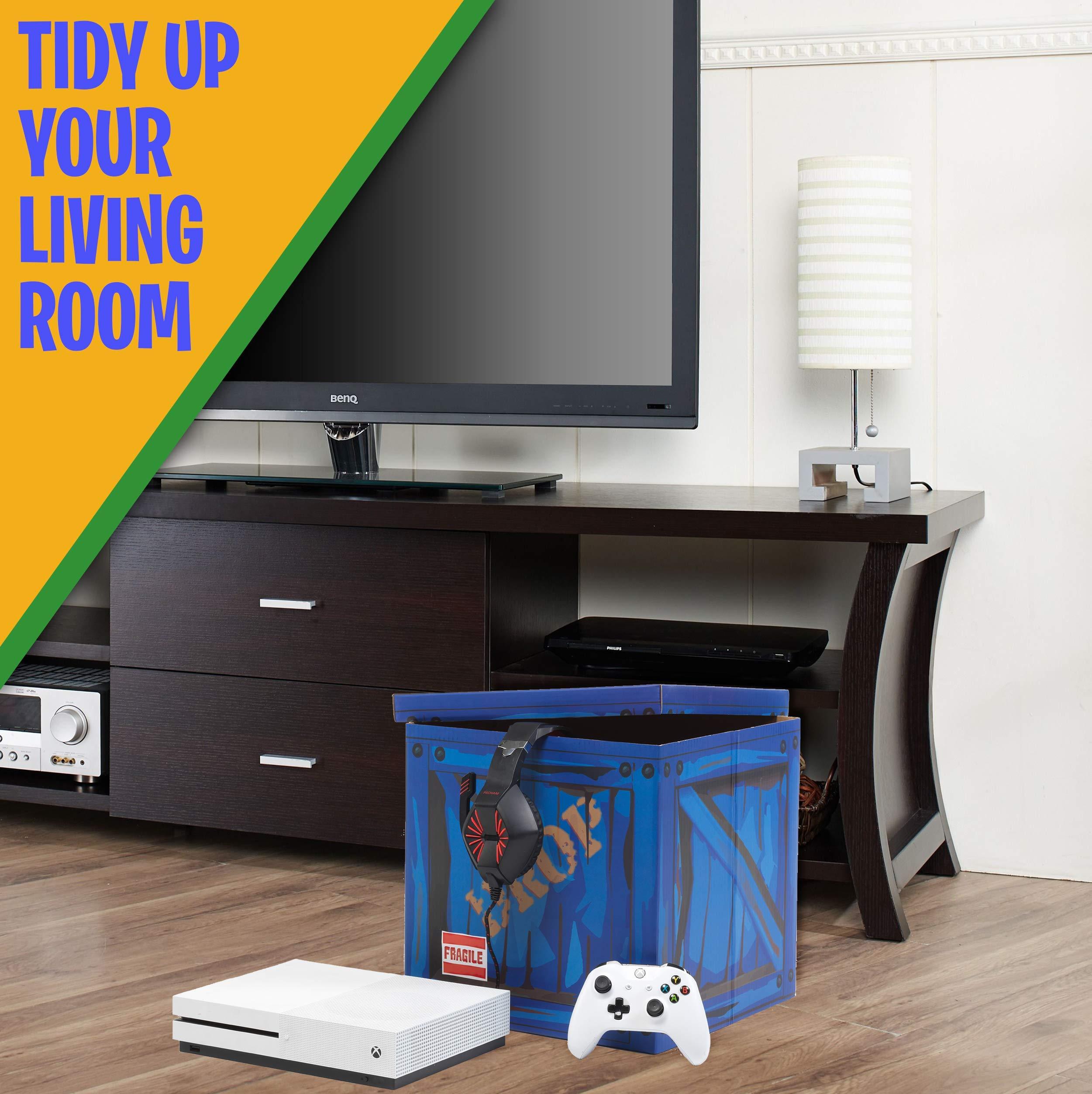 Loot Drop Box – Large 14” x 14” x 14” Cardboard Gift Box for Gamer-Themed Parties & Birthday Decor | Fun Storage or Display Cube for Gaming Fans | Box Only, No Balloon - Image 3