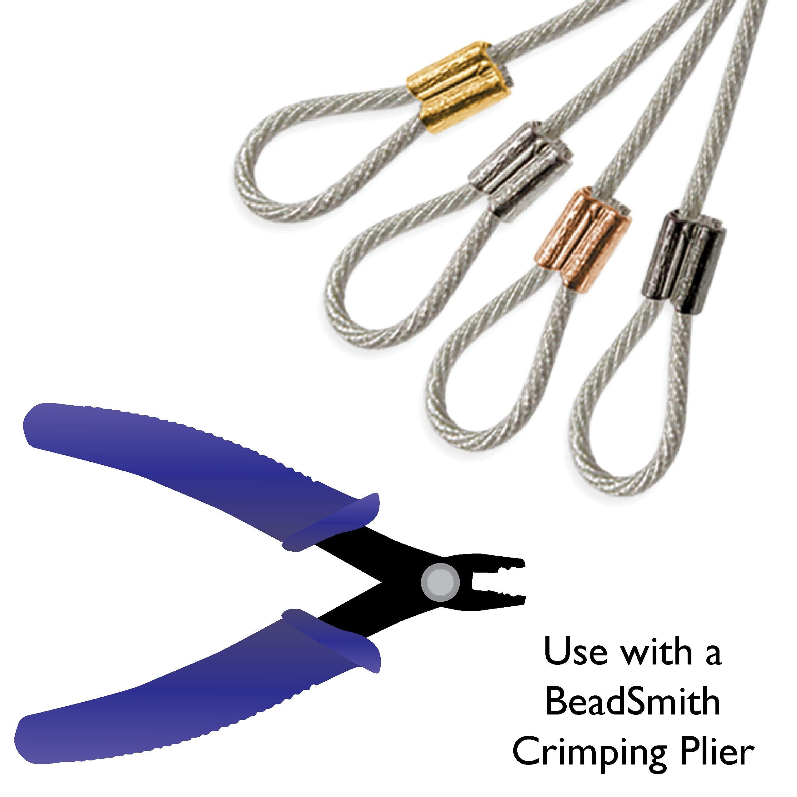 The Beadsmith Tube Crimp Beads, 2 x 2mm, 400 Pieces, Gold Color, Uniform Cylindrical Shape, No Sharp Edges, Designed to Secure The Ends of Jewelry Stringing Wires and Cables - Image 6