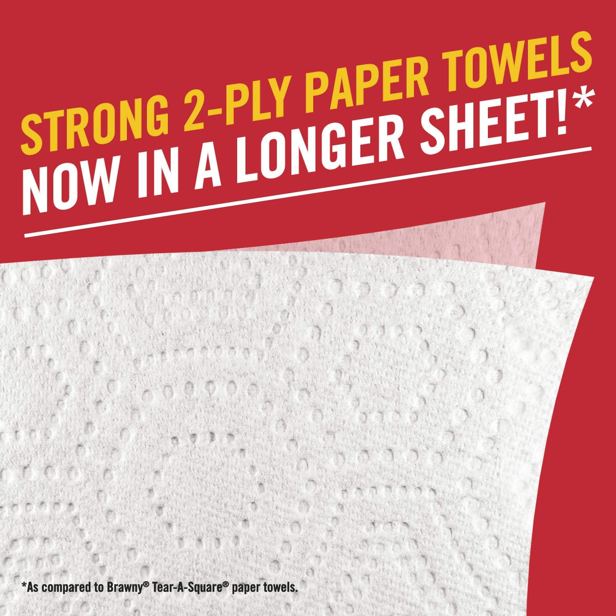 Brawny Flex Paper Towels, 8 Triple Rolls = 24 Regular Rolls, Tear-A-Square, 3 Sheet Size Options, Quarter Size Sheets - Image 5