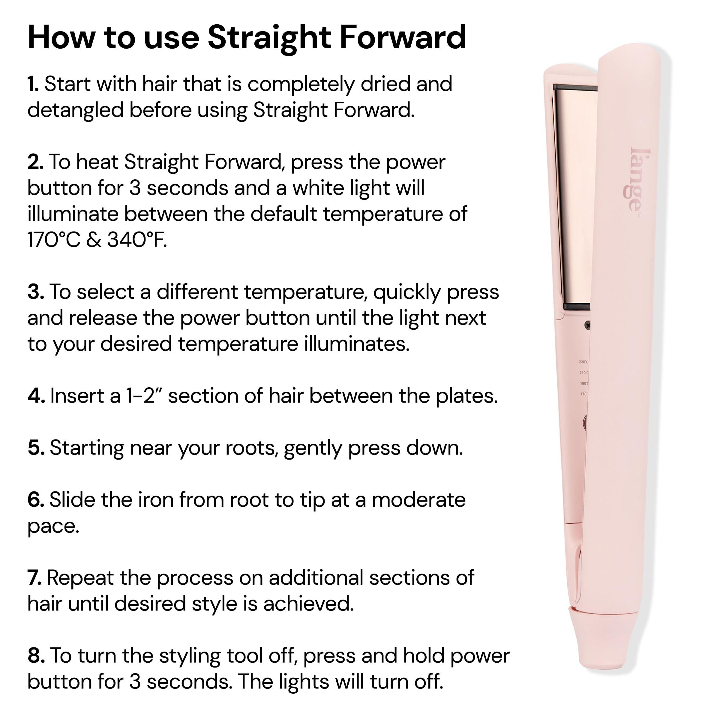 L'ANGE HAIR Straight Forward Titanium Flat Iron – 1” Floating Plates | Dual Voltage | 360° Swivel Cord | Auto Shut-Off | Safety Cool Tips | Ideal for Straightening, Curling, and Waving (Blush) - Image 5