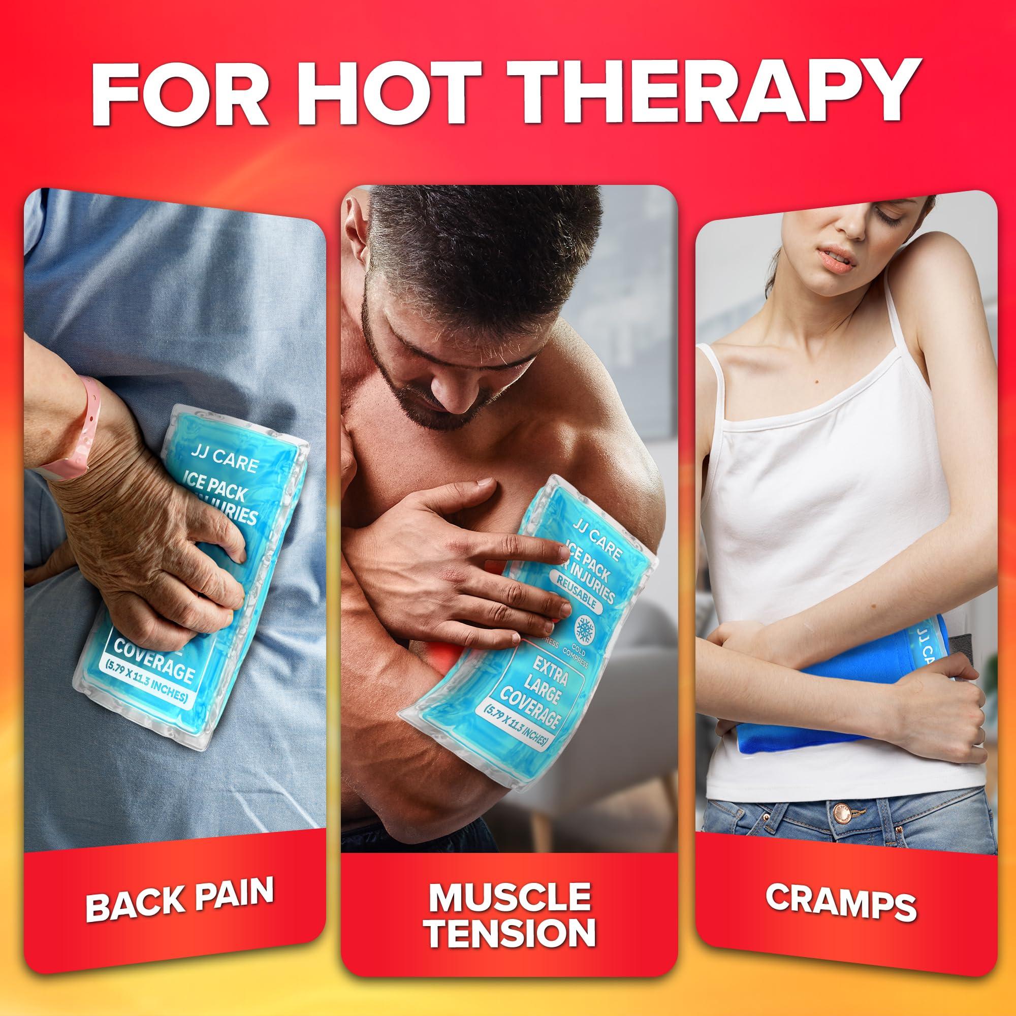 JJ CARE Gel Ice Packs Reusable (Pack of 2) - Ice Packs for Injuries Reusable - Soft Ice Pack for Injuries with Wrap - Flexible Therapy, for Knee, Back, Neck, Wrist, & Ankle - Image 7