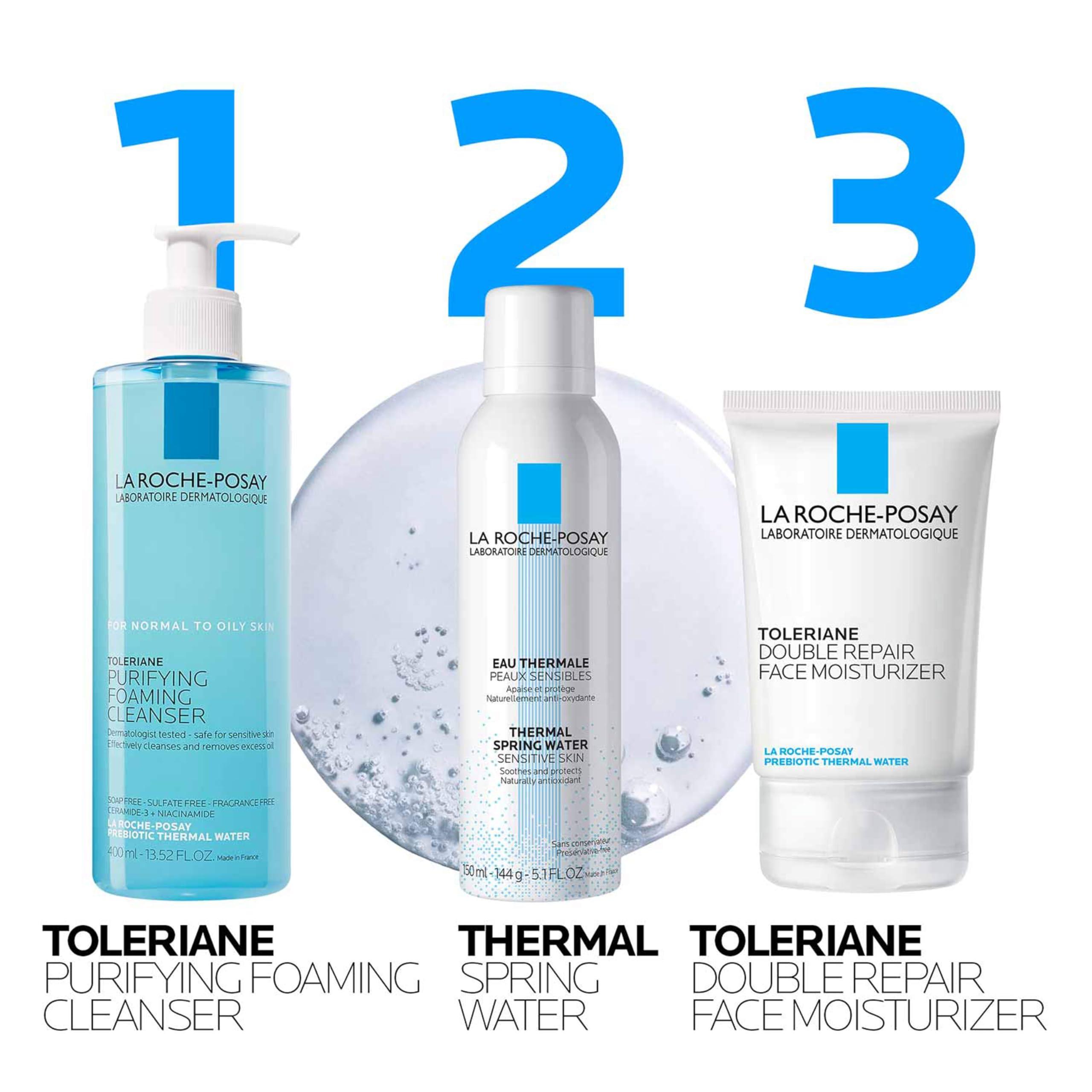 La Roche-Posay Toleriane Purifying Foaming Facial Cleanser, Oil Free Face Wash for Women & Men with Niacinamide + Ceramides, Pore Cleanser Safe For Sensitive Skin, Won’t Dry Out Skin, Soap Free - Image 9