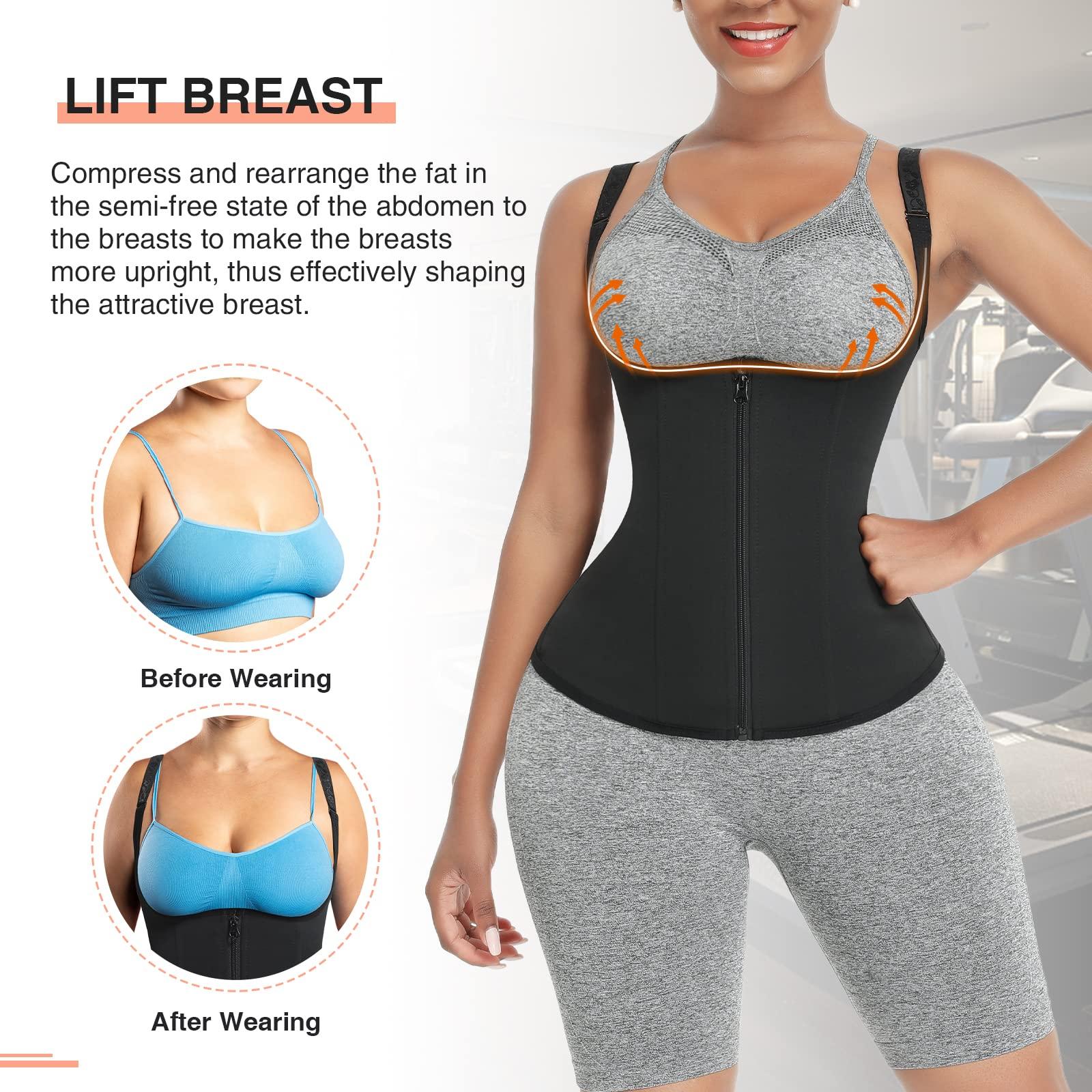 FeelinGirl Waist Trainer for Women Corset Vest Body Shaper Cincher Trimmer Tank Top Sport Girdle with Steel Bones - Image 6