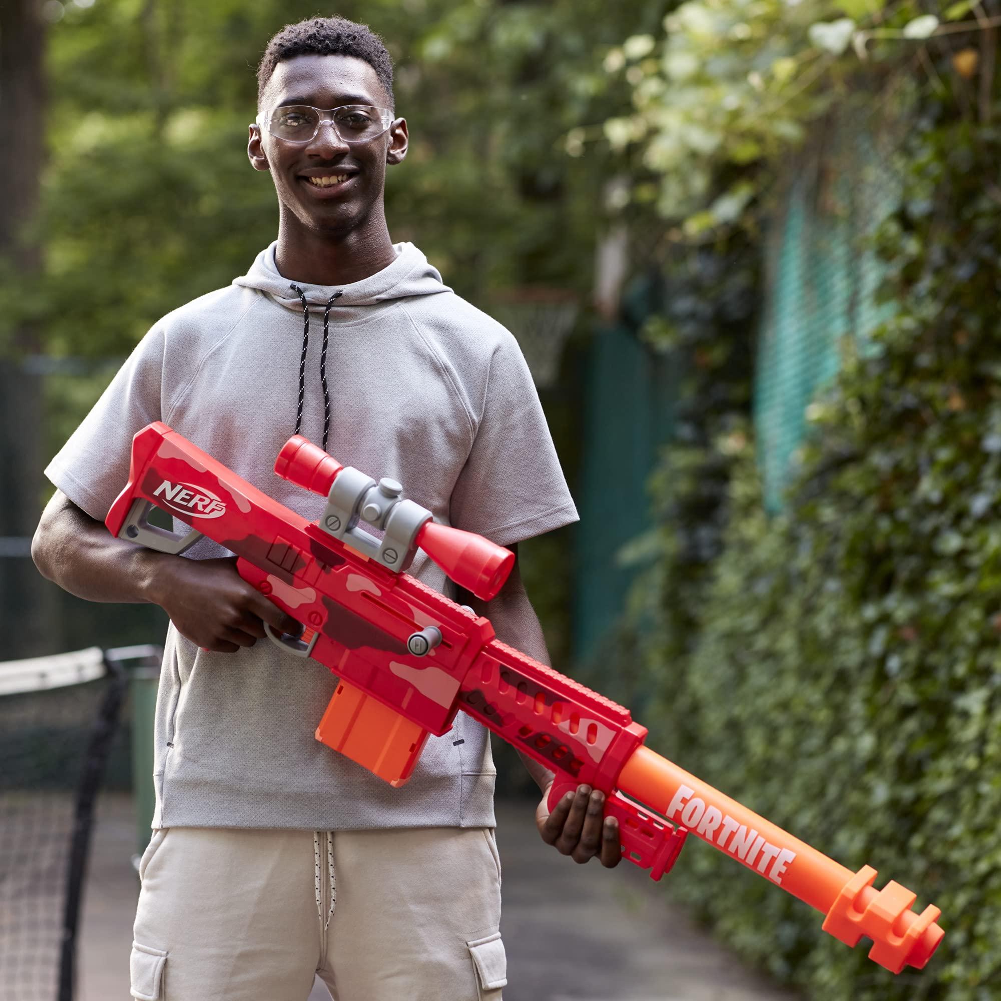 NERF Fortnite Heavy SR Blaster Scope, Big Blaster, 6 Mega Darts, 6-Dart Clip, Kids Toy Foam Blasters, Fortnite Toys for Boys and Girls - Image 8