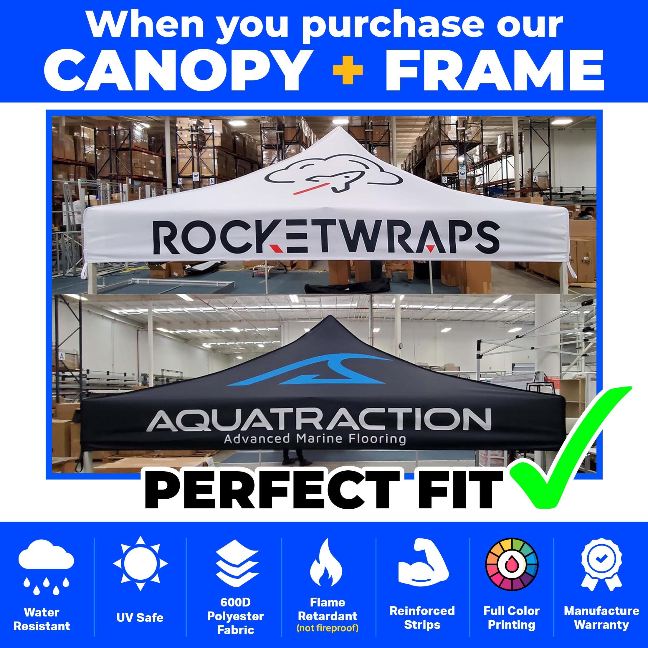 Custom Canopy with Logo by DOT4DOT for 10x10 Pop Up Tent Personalized Customizable Heavy Duty for Events - Image 2