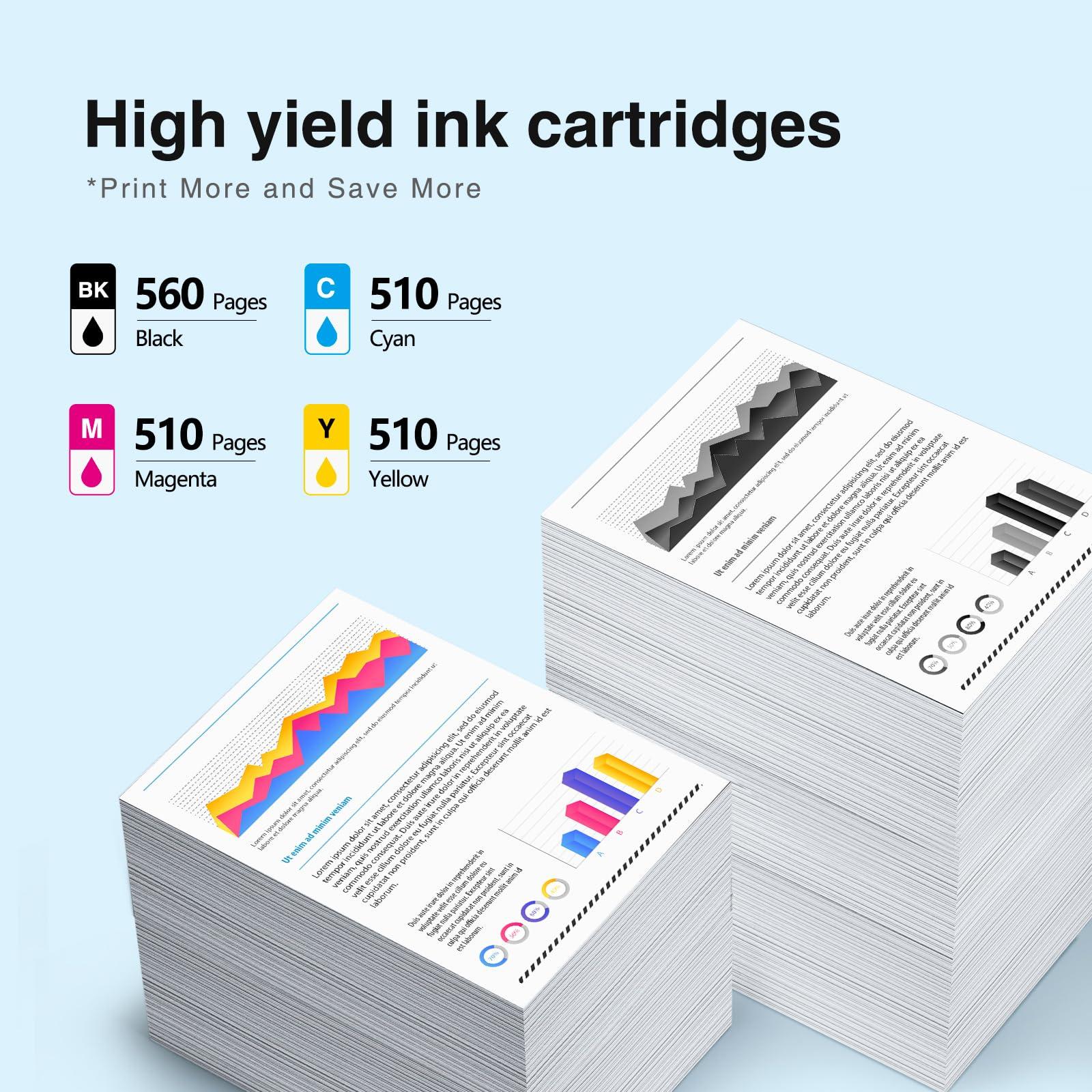 LC401XL LC401 Ink Cartridges Replacement for Brother Ink Cartridges LC401 XL Compatible for Brother MFC-J1010DW MFC-J1170DW MFC-J1012DW MFC-J1800DW Printer(Black Cyan Magenta Yellow, 4 Pack) - Image 4
