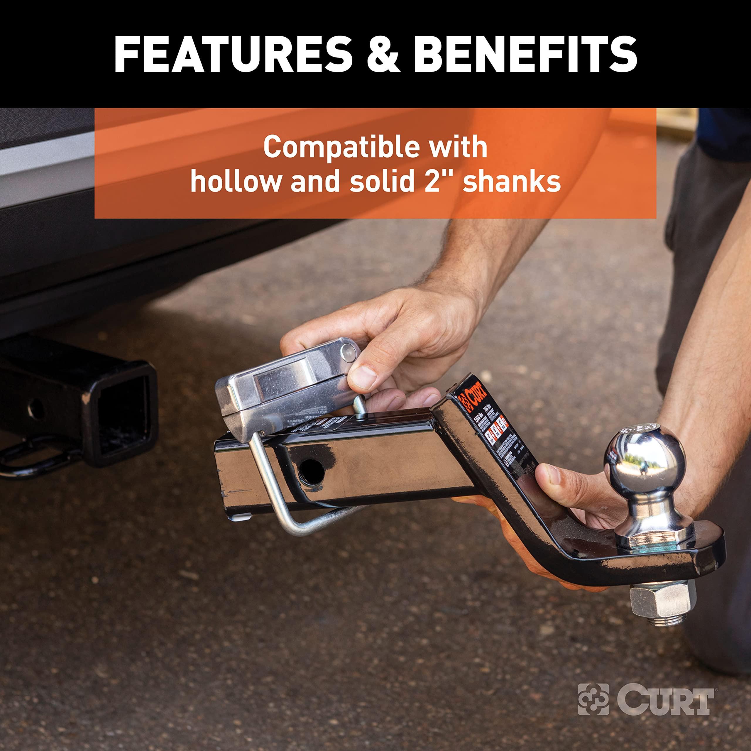 BKDK CURT 22325 No-Tool Anti-Rattle Hitch Clamp Tightener for 2-Inch Receiver, Hollow or Solid Shanks - Image 5