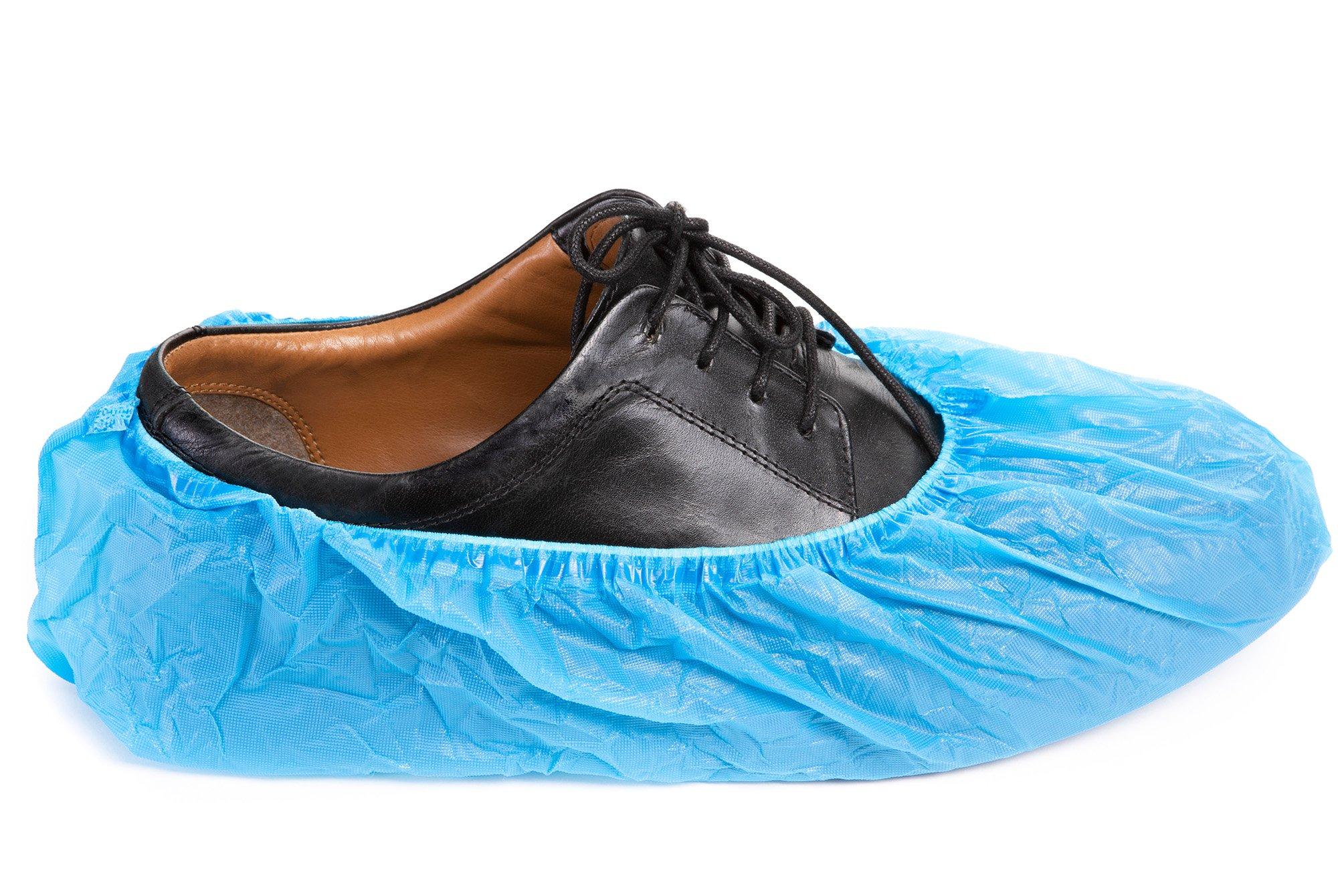 Yolju 300 Pack Disposable Shoe Covers with a Bonus Small Storage Box | Waterproof, Durable CPE Material - Image 4
