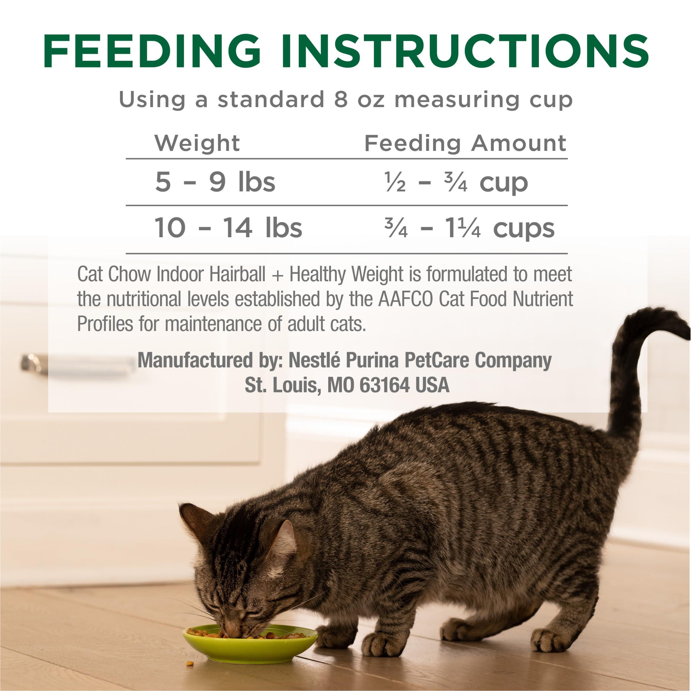 Purina Cat Chow Indoor Dry Cat Food, Hairball + Healthy Weight - (Pack of 4) 3.15 lb. Bags - Image 10