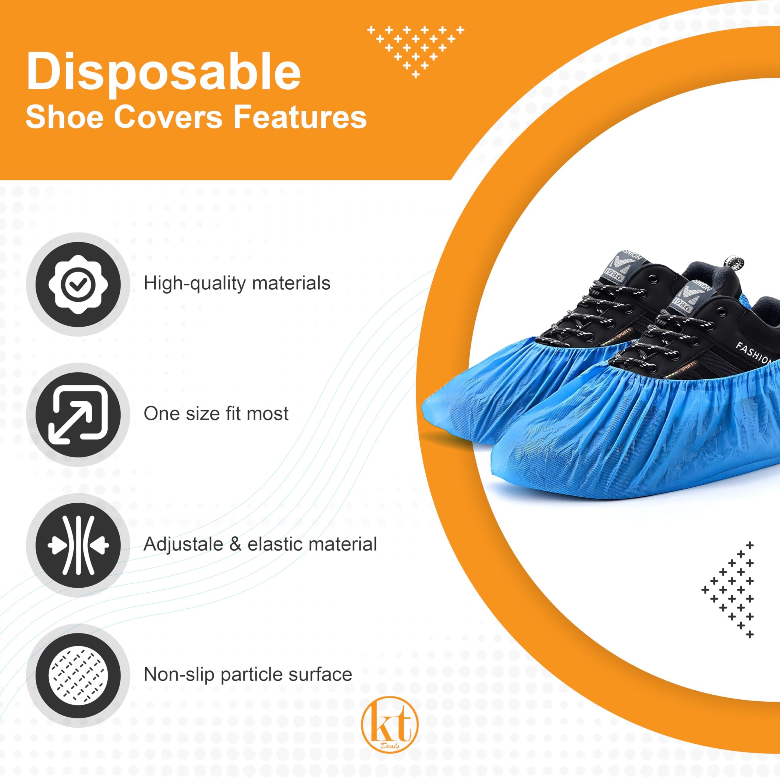 100PCS Disposable Shoe Cover Waterproof Large Boots Covers for Indoors/Outdoor Booties Sneaker Protector Coverings, One Size Fits Most up to size 11 US Men and 13 US Women (50 Pair) - Image 4