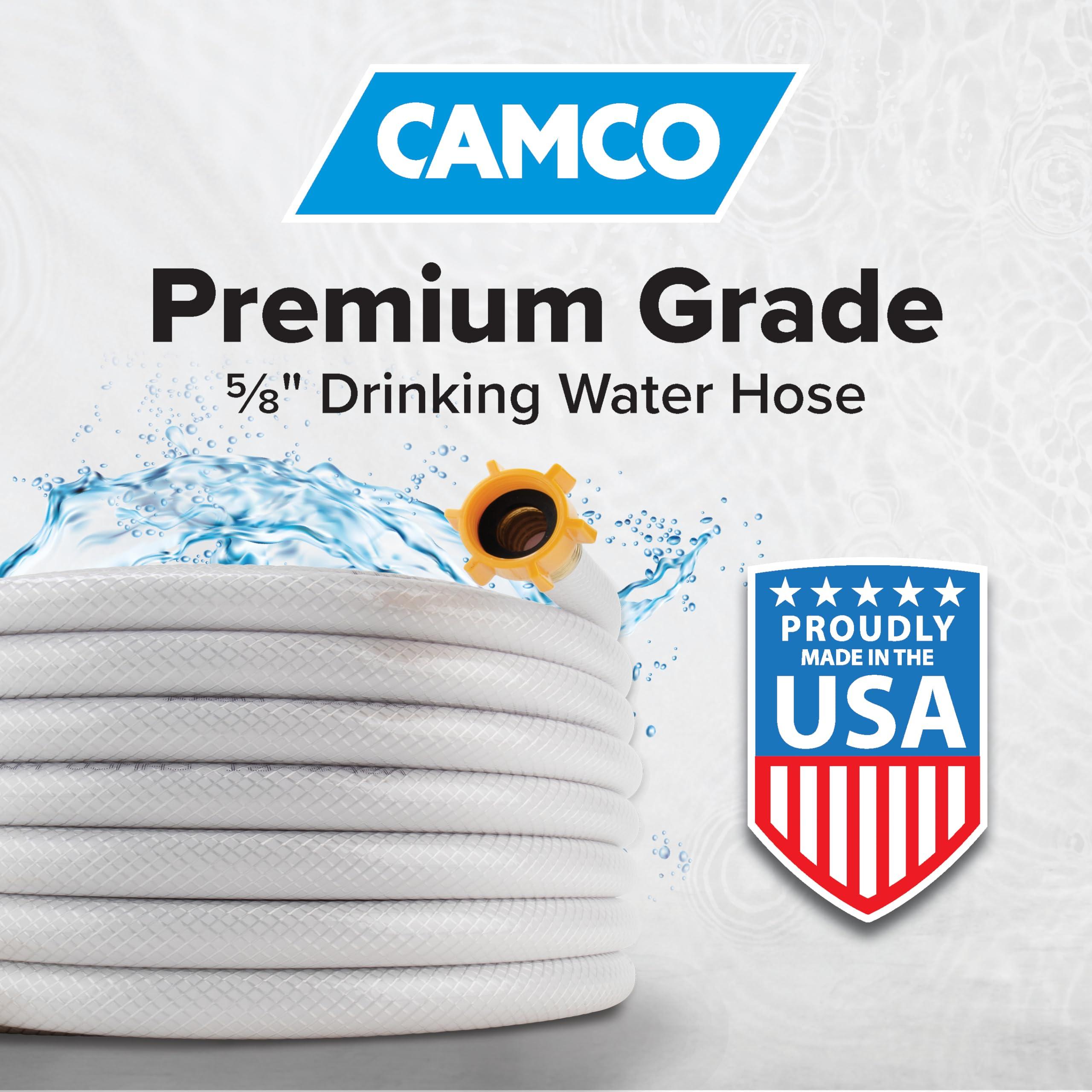 Camco TastePURE 25-Ft Water Hose - RV Drinking Water Hose Contains No Lead, No BPA & No Phthalate - Features Diamond-Hatch Reinforced PVC Design - 5/8” Inside Diameter, Made in the USA (22783) - Image 3