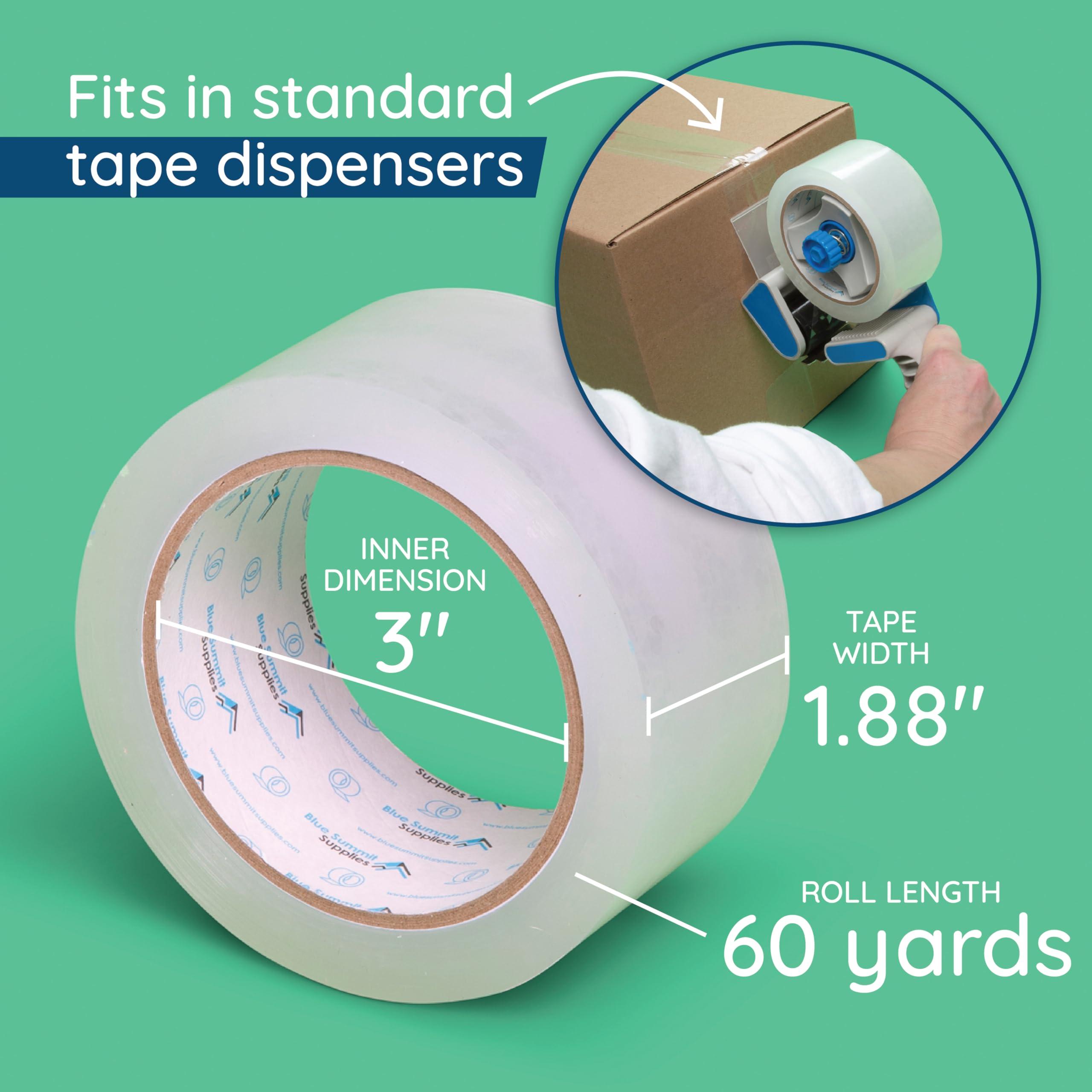 Blue Summit Supplies Clear Packing Tape Refills Bulk, 12 Pack, Heavy Duty Packaging Tape Rolls, 2 Inch Wide for Moving Boxes, Shipping, Sealing, 2.7mil Thick, 60 Yard Length, 720 Total Yards - Image 2