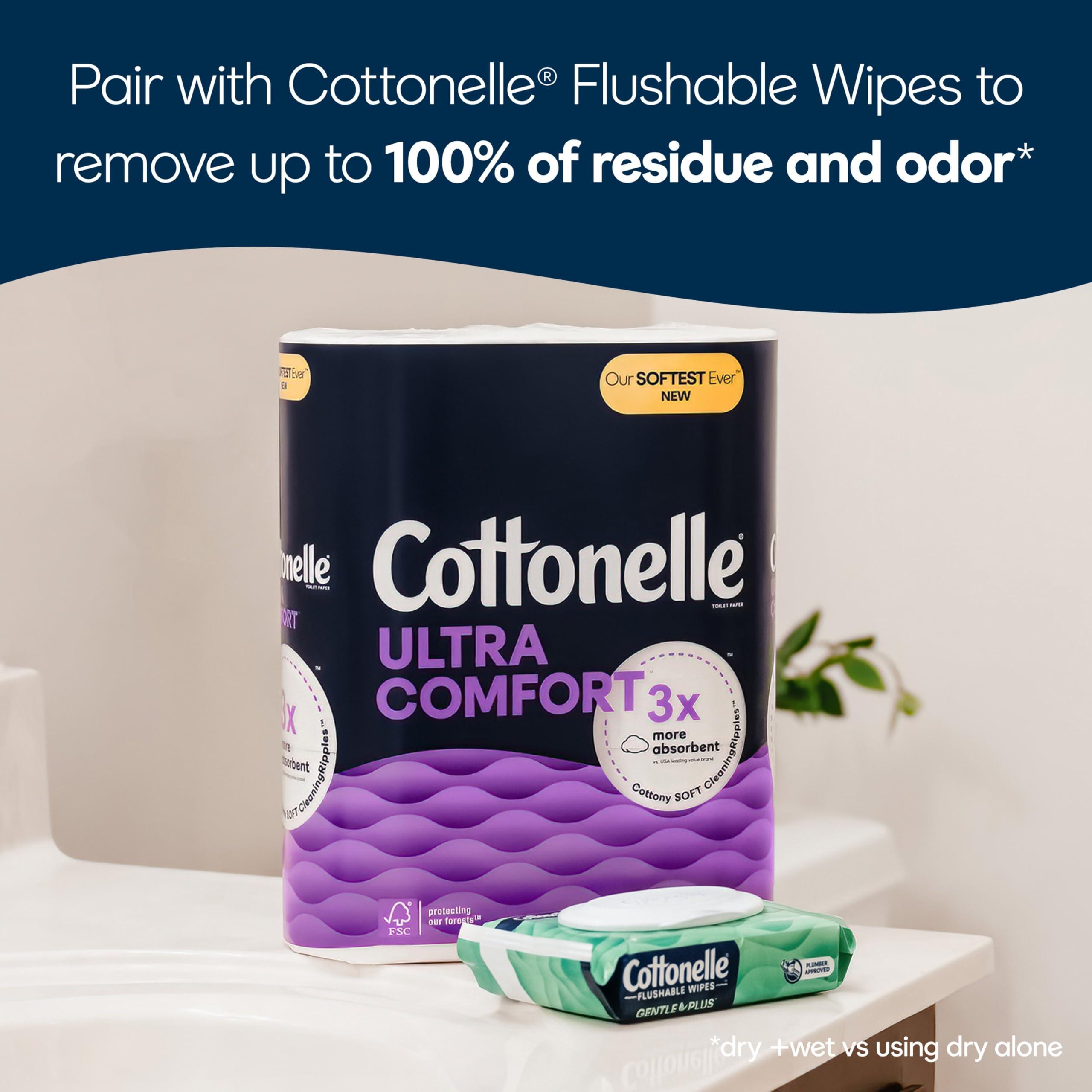 Cottonelle Ultra Comfort Toilet Paper, Strong Toilet Tissue, 9 Mega Rolls - Image 7