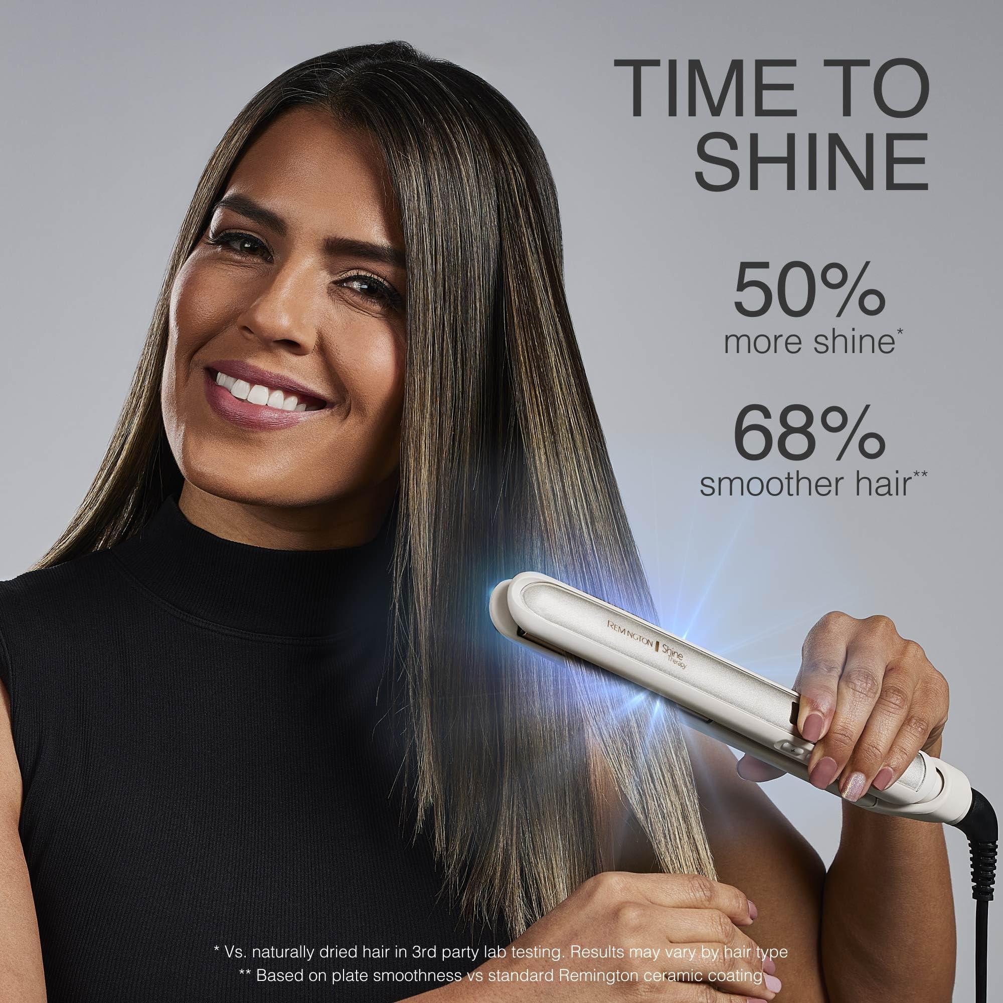 Remington Shine Therapy 1 inch Hair Straightener Iron, Flat Iron Infused with Argan Oil & Keratin, Professional Ceramic Flat Iron for Less Frizz, Shines and Smooth, Styling Tools - Image 5