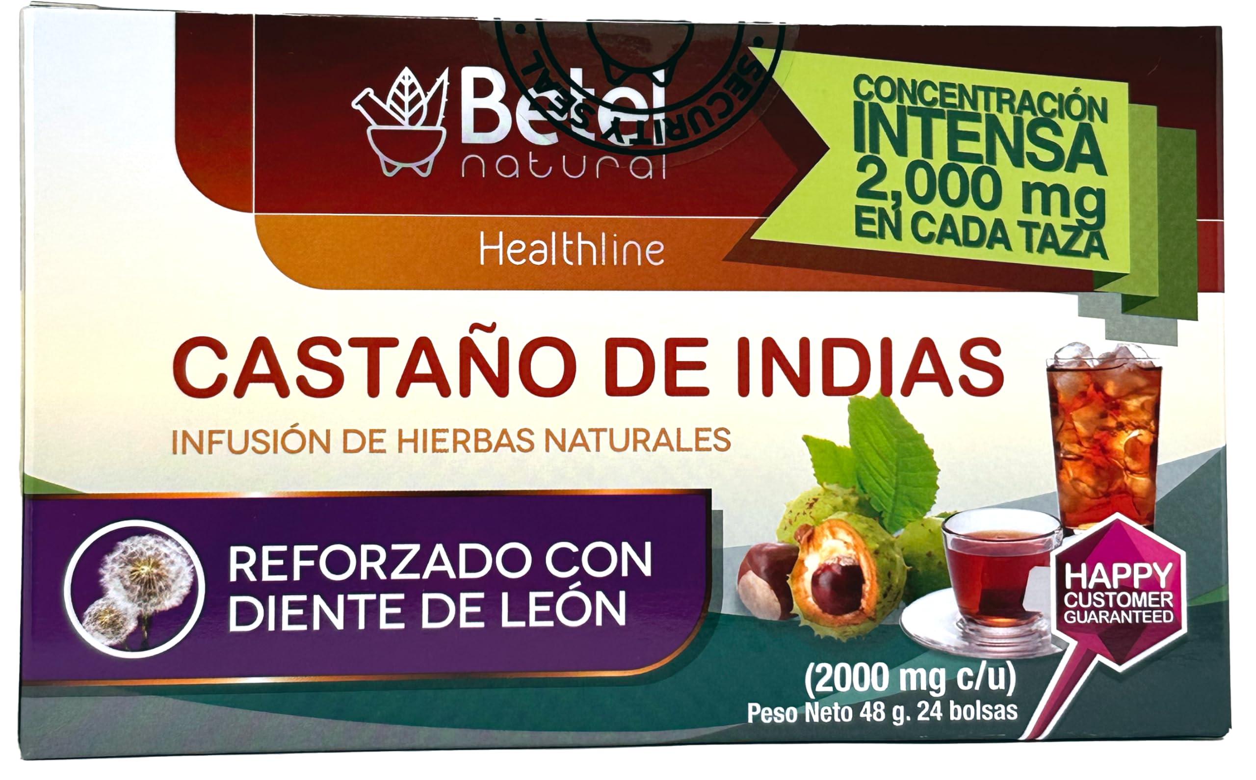 Premium Castanos de Indias (Horse Chestnut) Tea Reinforced with Dandelion by Betel Natural - Promotes Healthy Circulation - 24 Tea Bags - Image 4