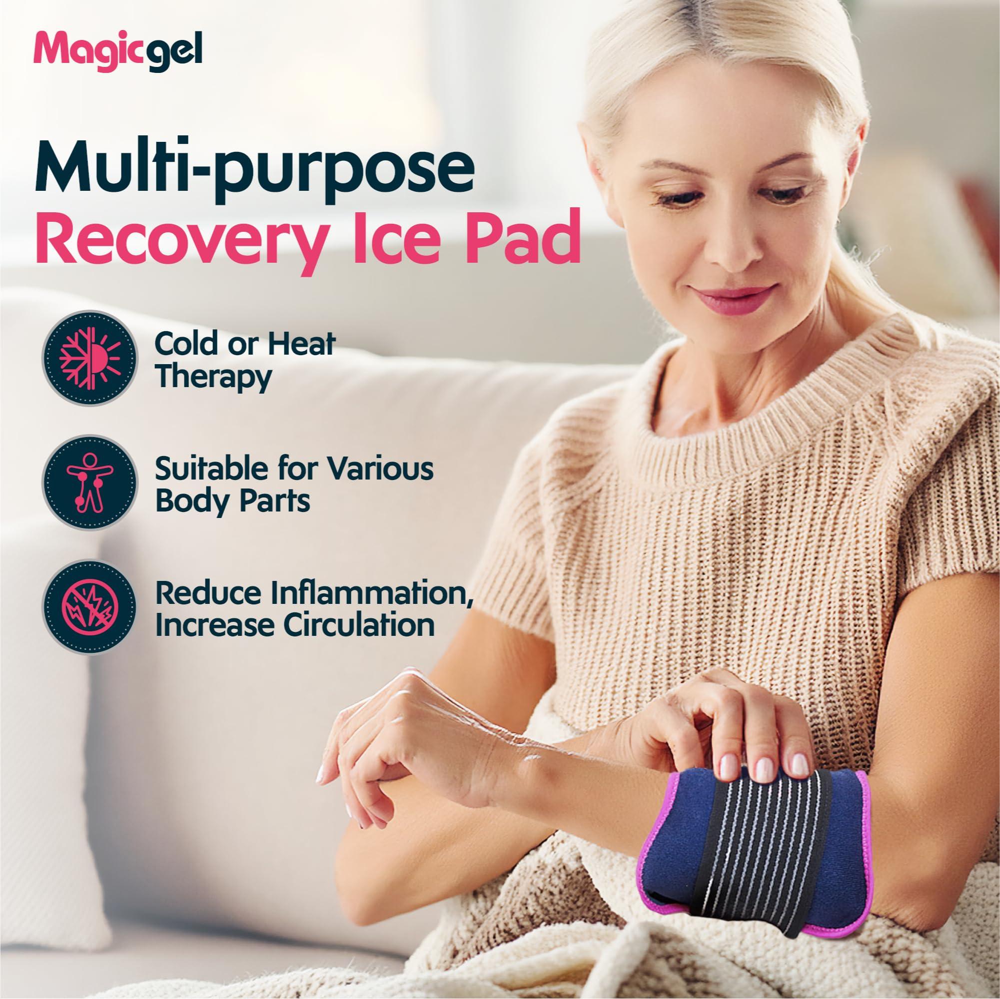 Magic Gel Ice Packs for Injuries Reusable (3 Pcs 11"x5.5") - FSA HSA Eligible | Flexible Wrap Around Gel Ice Pack Knees, Back, Shoulders, Arms and Legs | Hot and Cold Compress Cold Packs for Injuries - Image 2