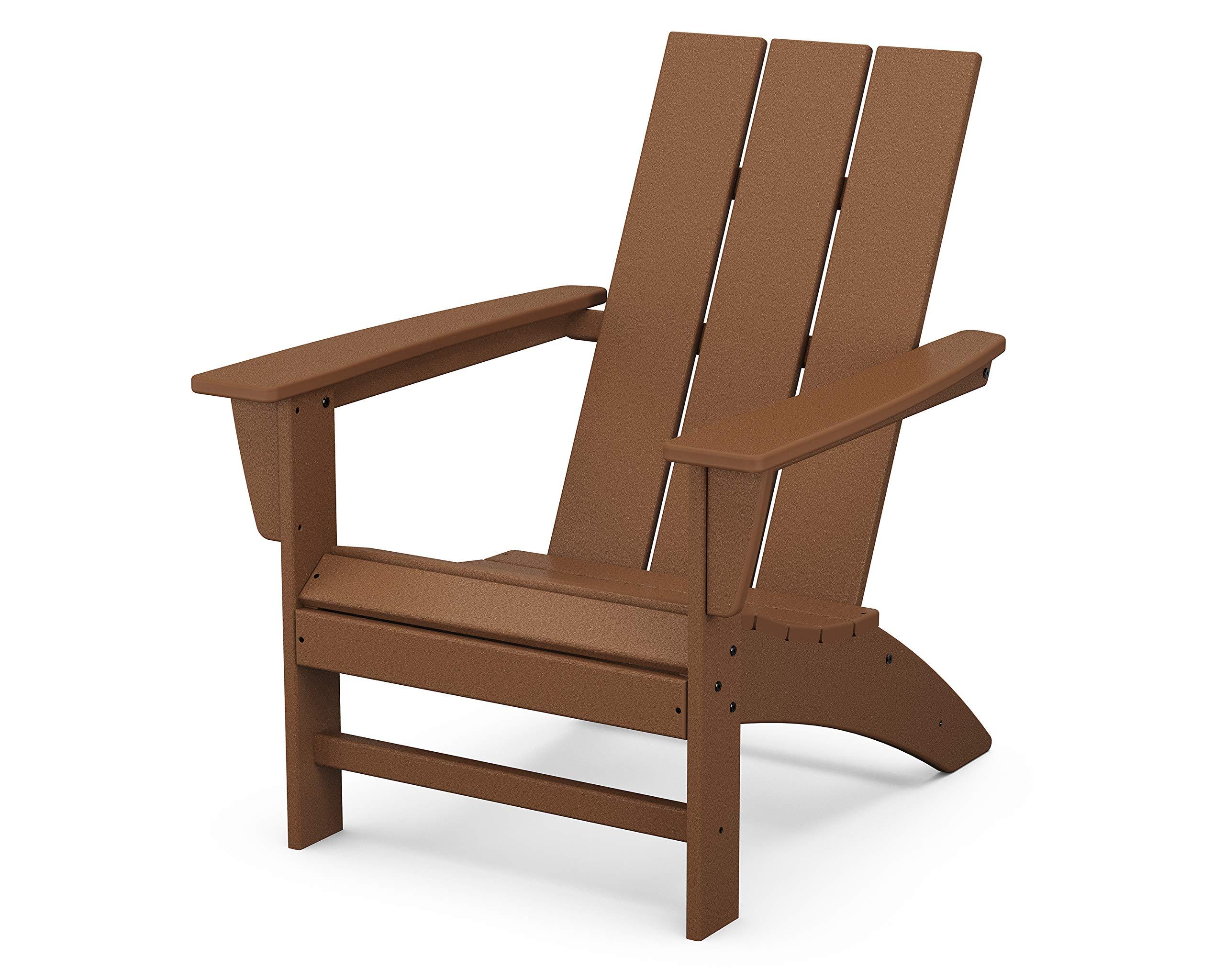 POLYWOOD AD420TE Modern Adirondack Chair, Teak
