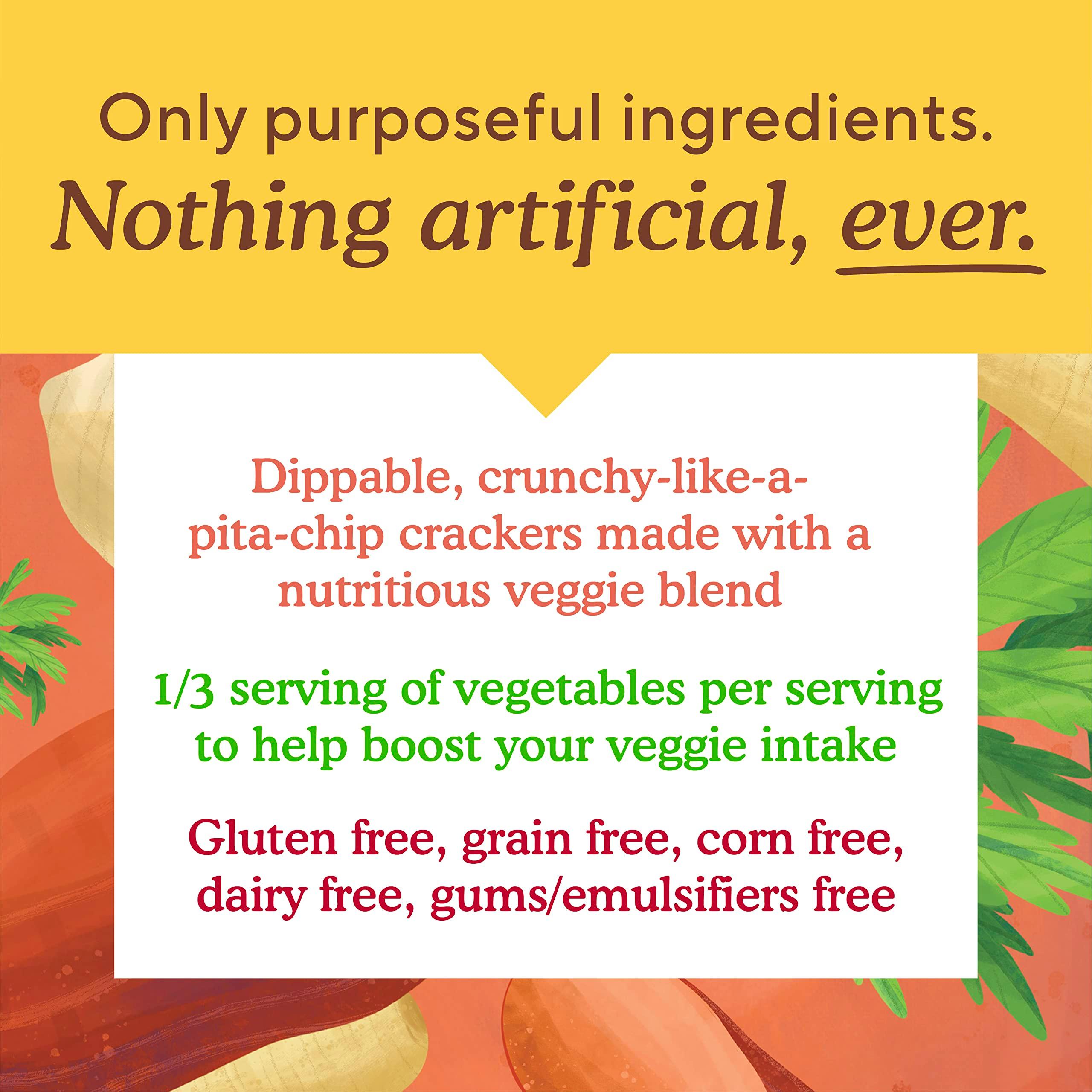 Simple Mills Veggie Pita Crackers, Himalayan Salt - Gluten Free, Vegan, Healthy Snacks, Paleo Friendly, 4.25 Ounce (Pack of 1) - Image 6
