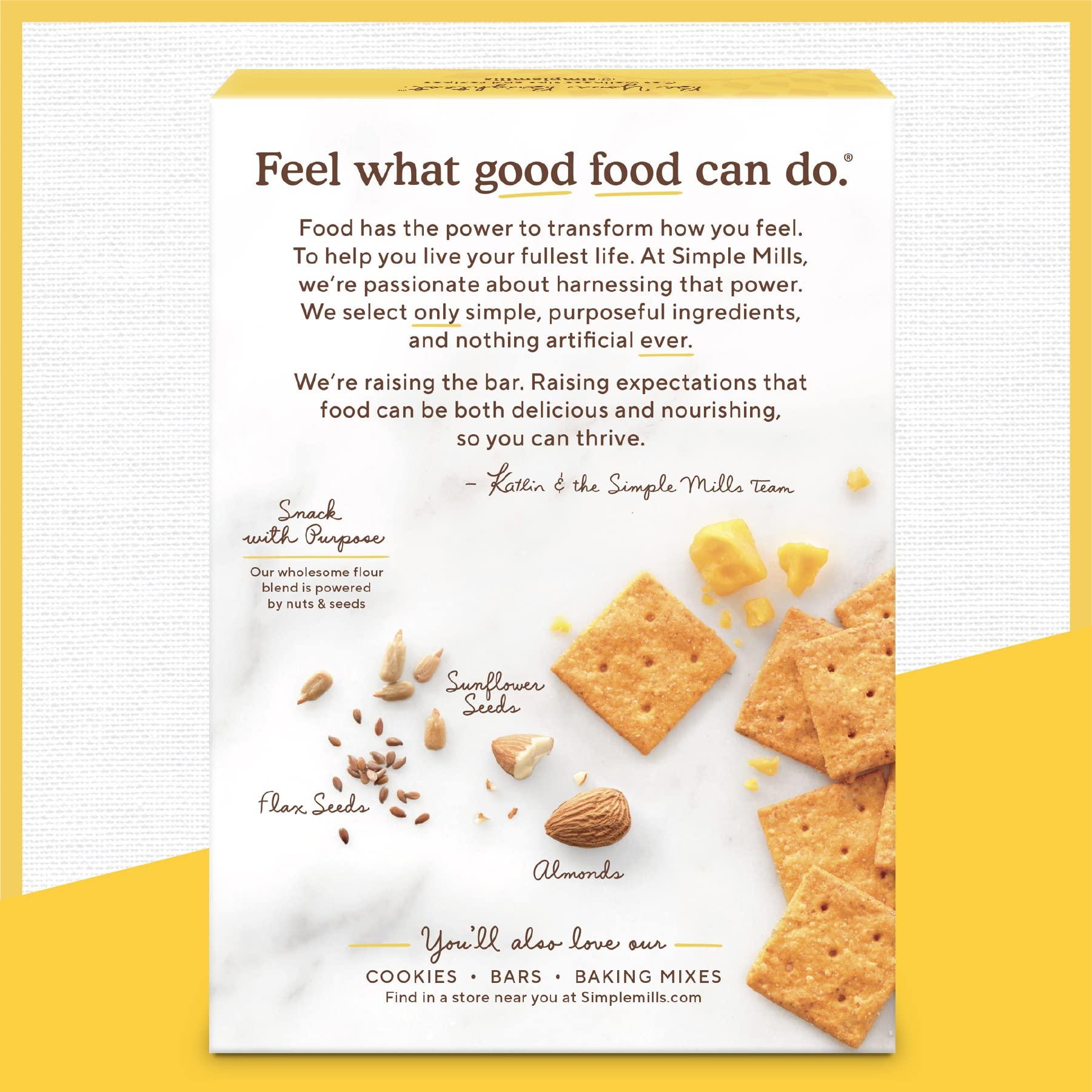 Simple Mills Almond Flour Crackers, Farmhouse Cheddar Snack Packs - Gluten Free, Healthy Snacks, 4.9 Ounce (Pack of 1) - Image 7